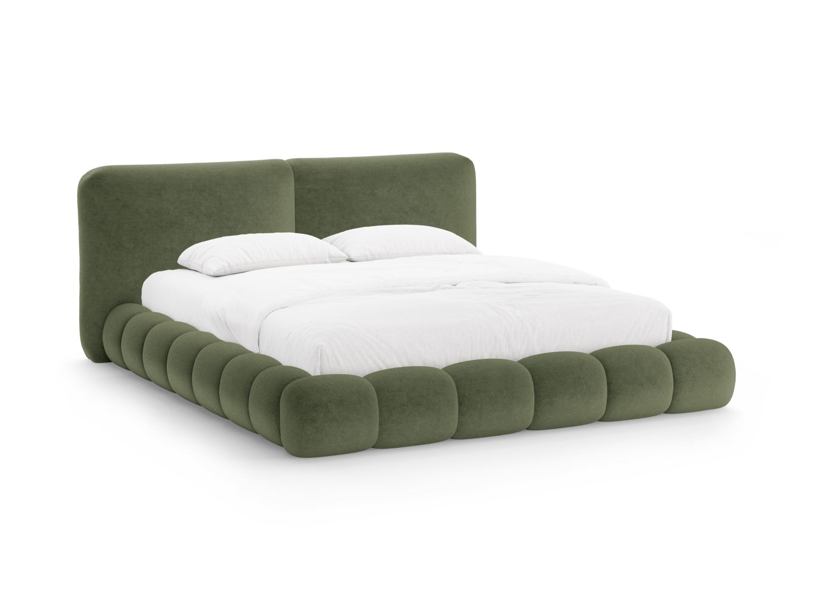 Storage Bed With Headboard, "Solange", 242x236x90