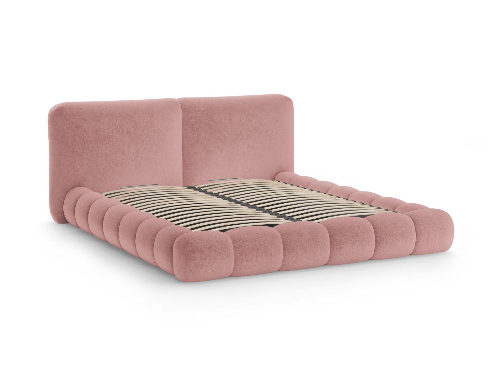 Storage Bed With Headboard, "Solange", 242x236x90