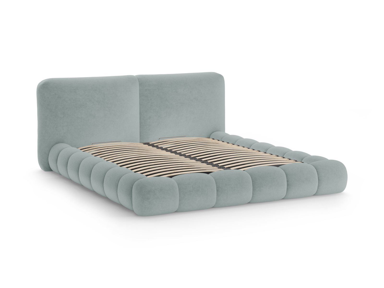 Storage Bed With Headboard, "Solange", 242x236x90