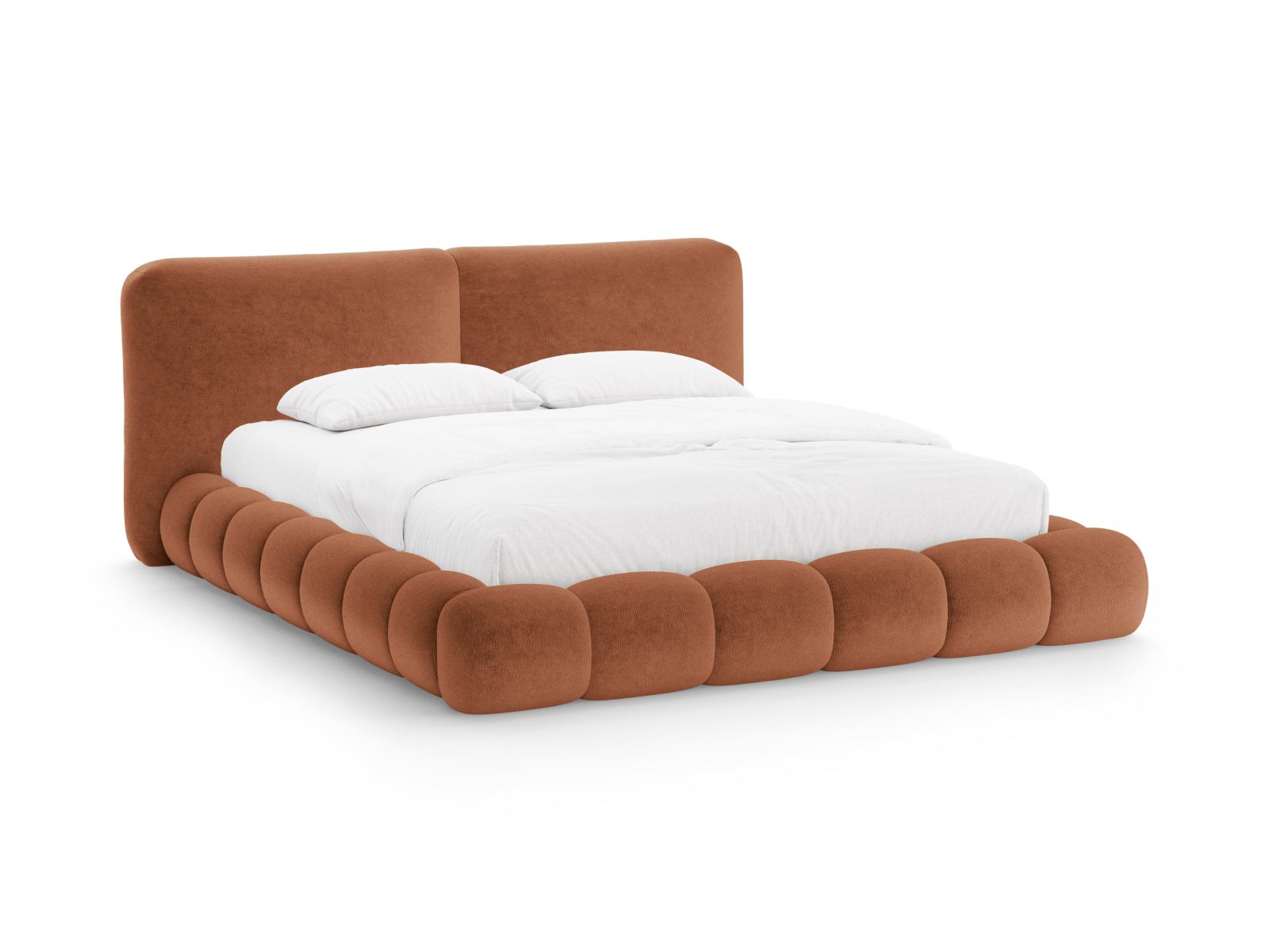 Storage Bed With Headboard, "Solange", 242x236x90