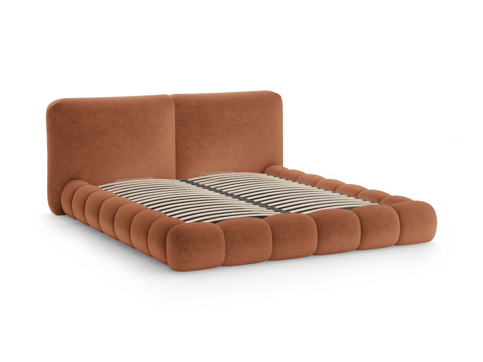 Storage Bed With Headboard, "Solange", 242x236x90