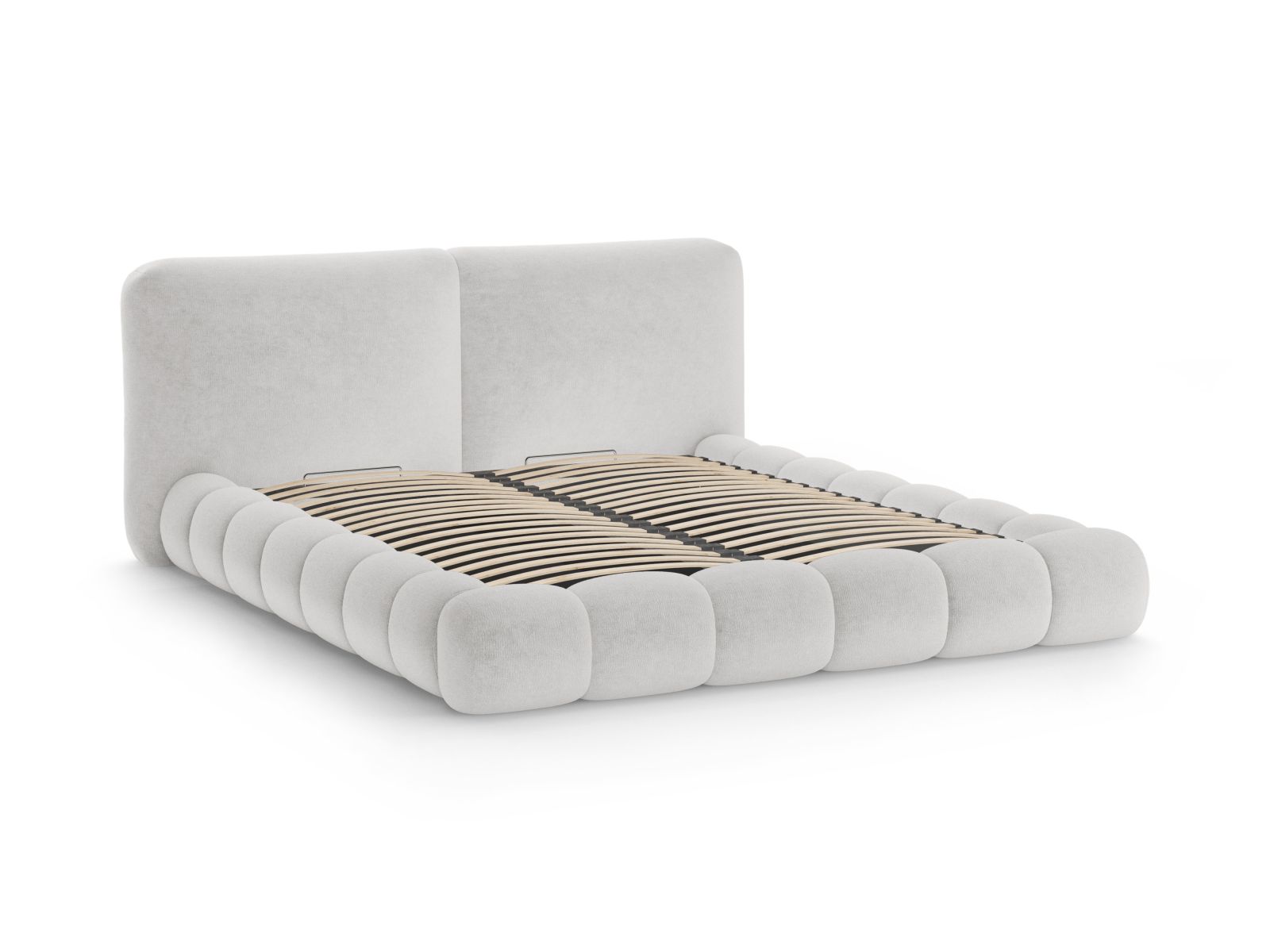 Storage Bed With Headboard, "Solange", 242x236x90