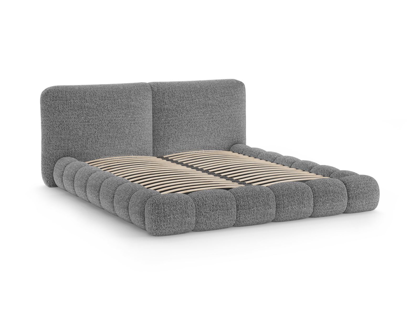 Storage Bed With Headboard, "Solange", 182x236x90