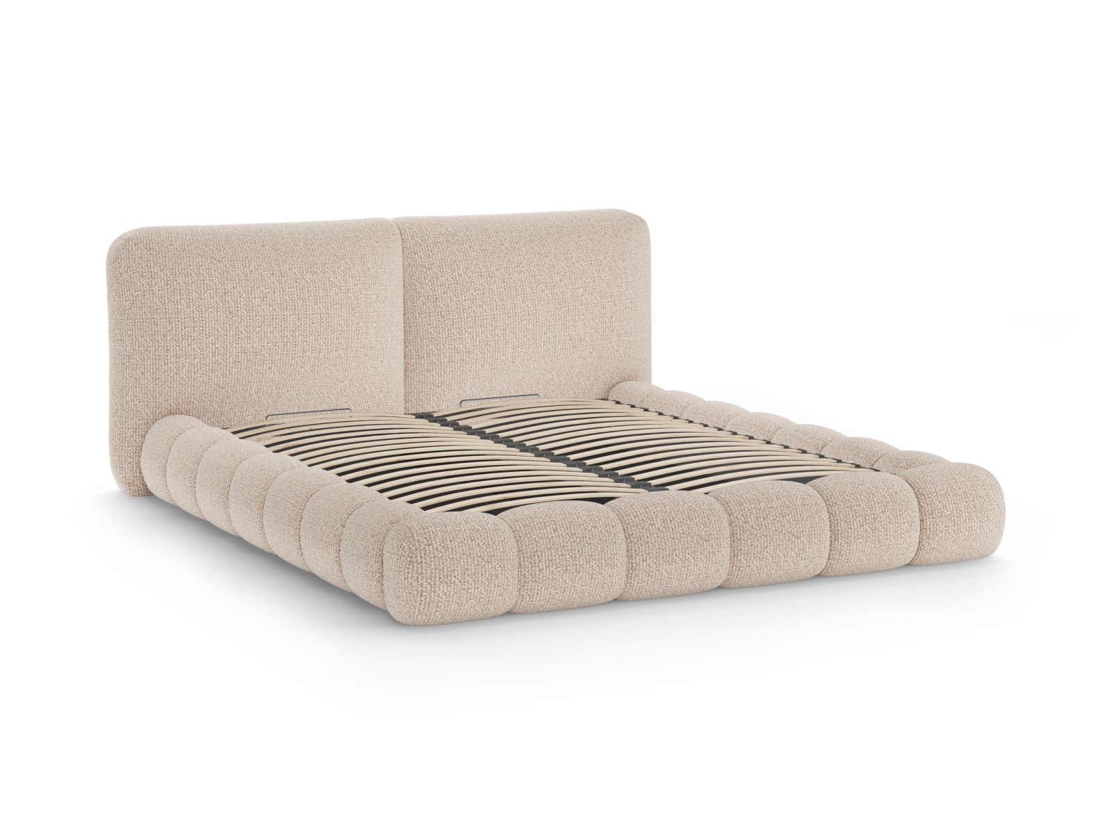 Storage Bed With Headboard, "Solange", 202x236x90