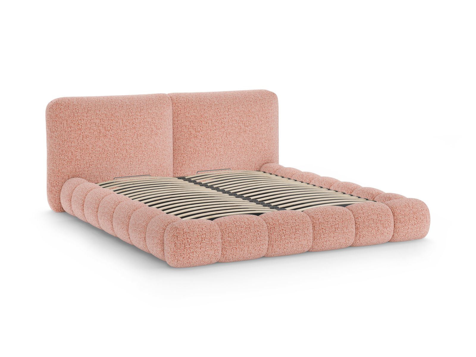 Storage Bed With Headboard, "Solange", 202x236x90
