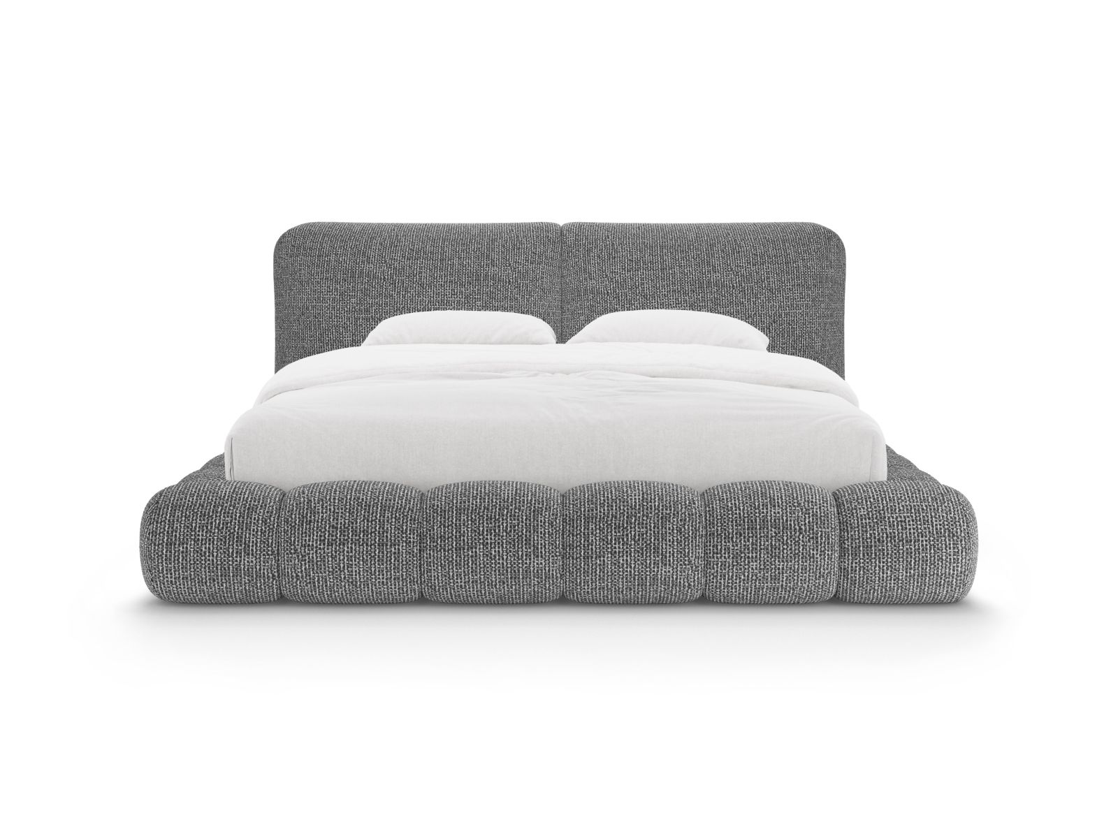 Storage Bed With Headboard, "Solange", 222x236x90