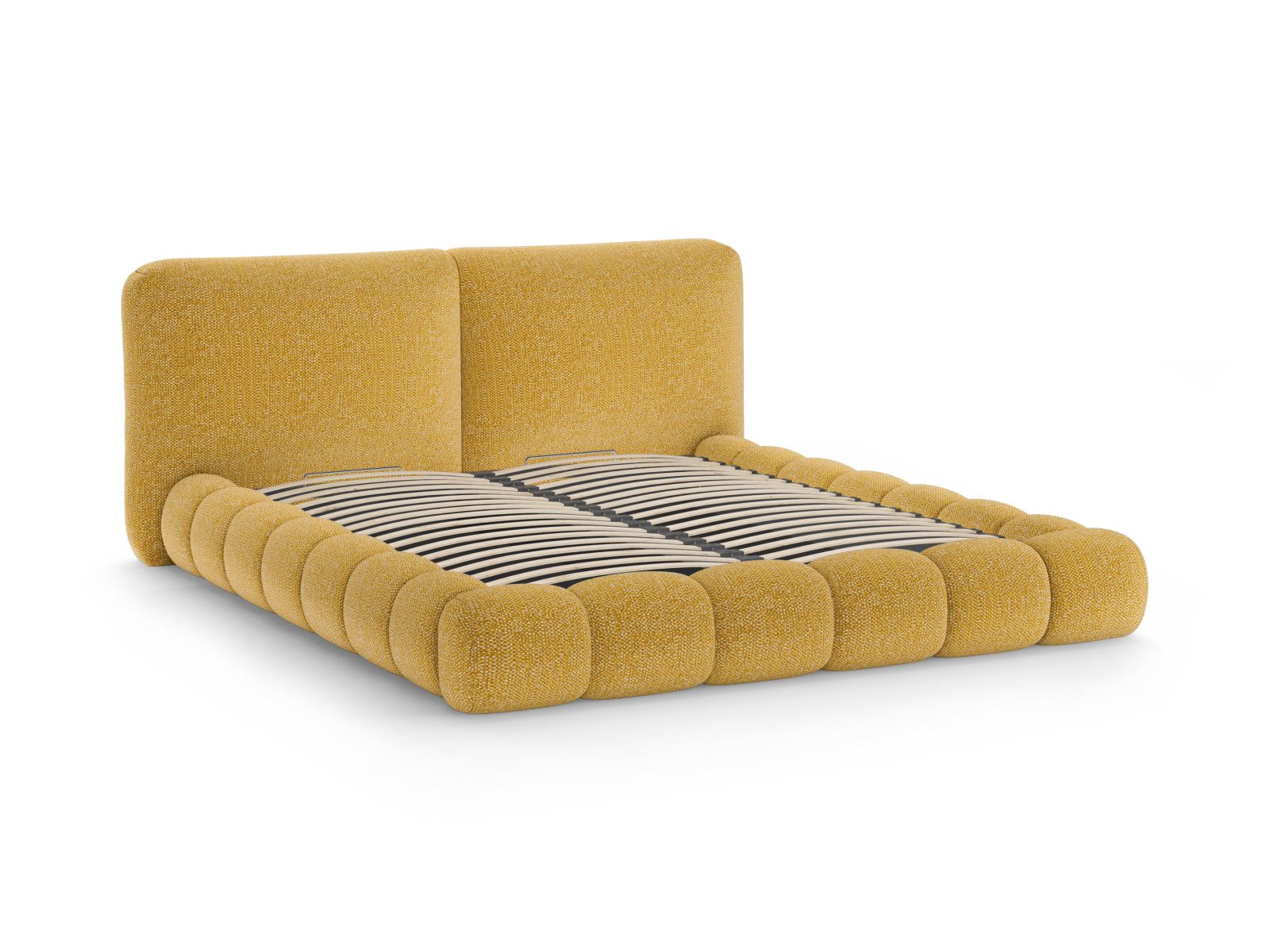 Storage Bed With Headboard, "Solange", 222x236x90