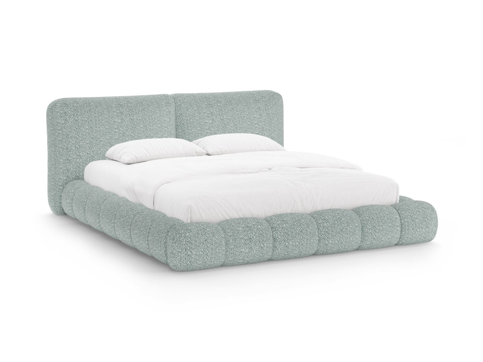 Storage Bed With Headboard, "Solange", 222x236x90