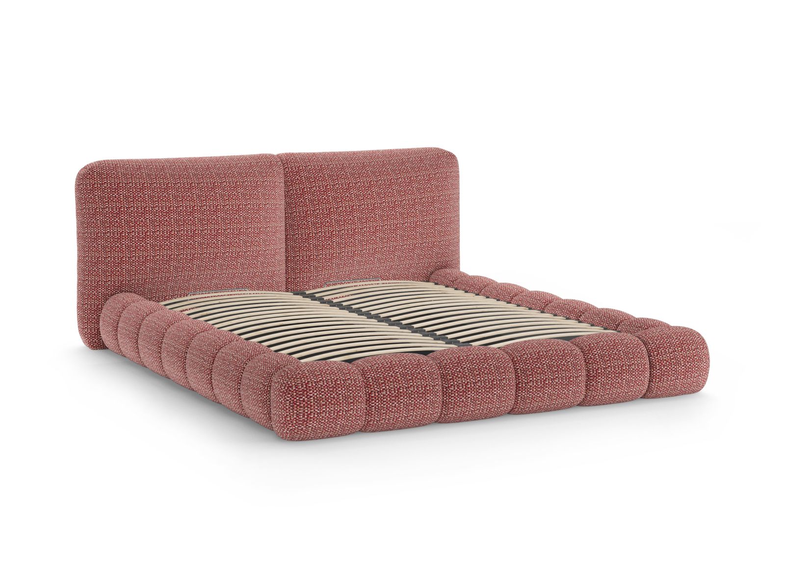 Storage Bed With Headboard, "Solange", 222x236x90