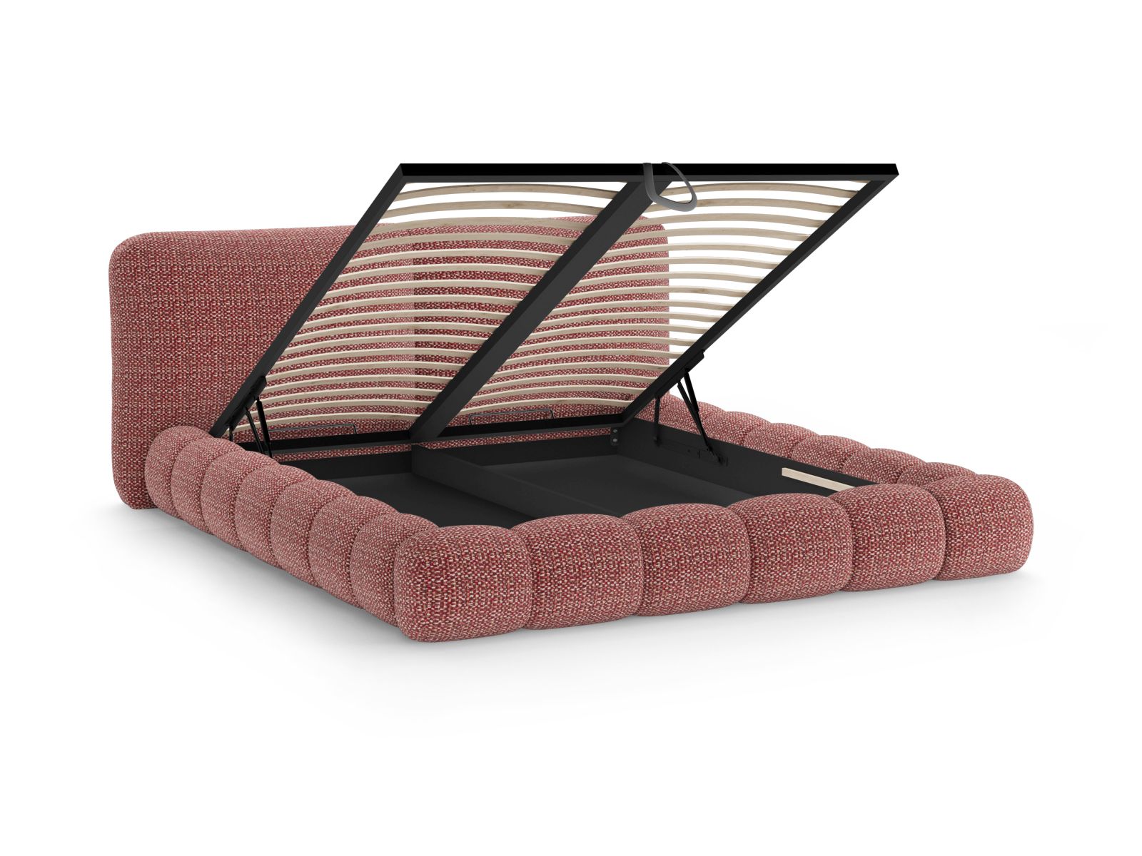 Storage Bed With Headboard, "Solange", 222x236x90