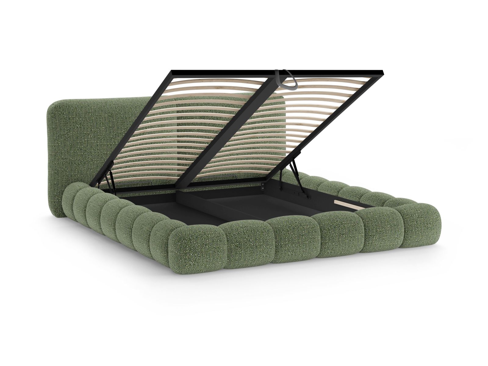 Storage Bed With Headboard, "Solange", 222x236x90