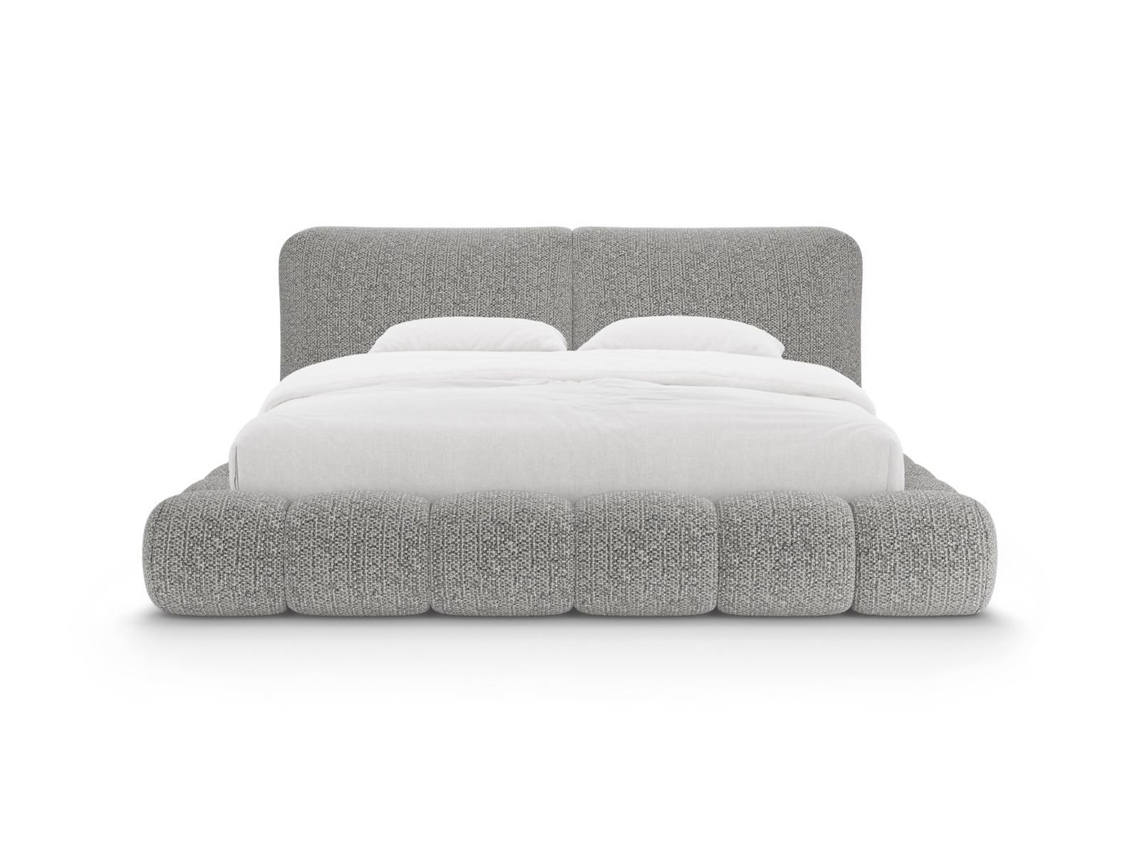 Storage Bed With Headboard, "Solange", 222x236x90