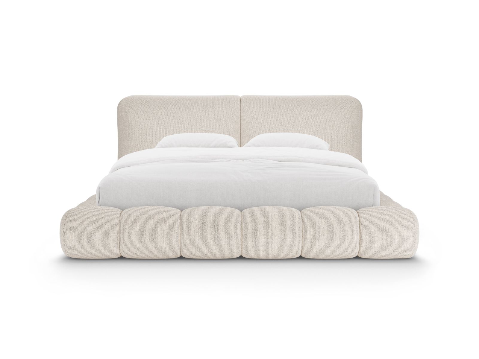 Storage Bed With Headboard, "Solange", 242x236x90