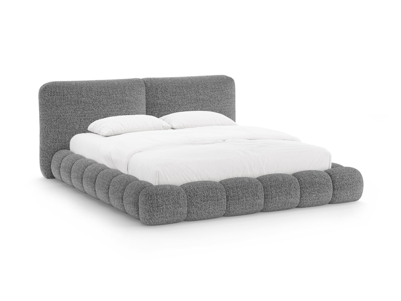 Storage Bed With Headboard, "Solange", 242x236x90