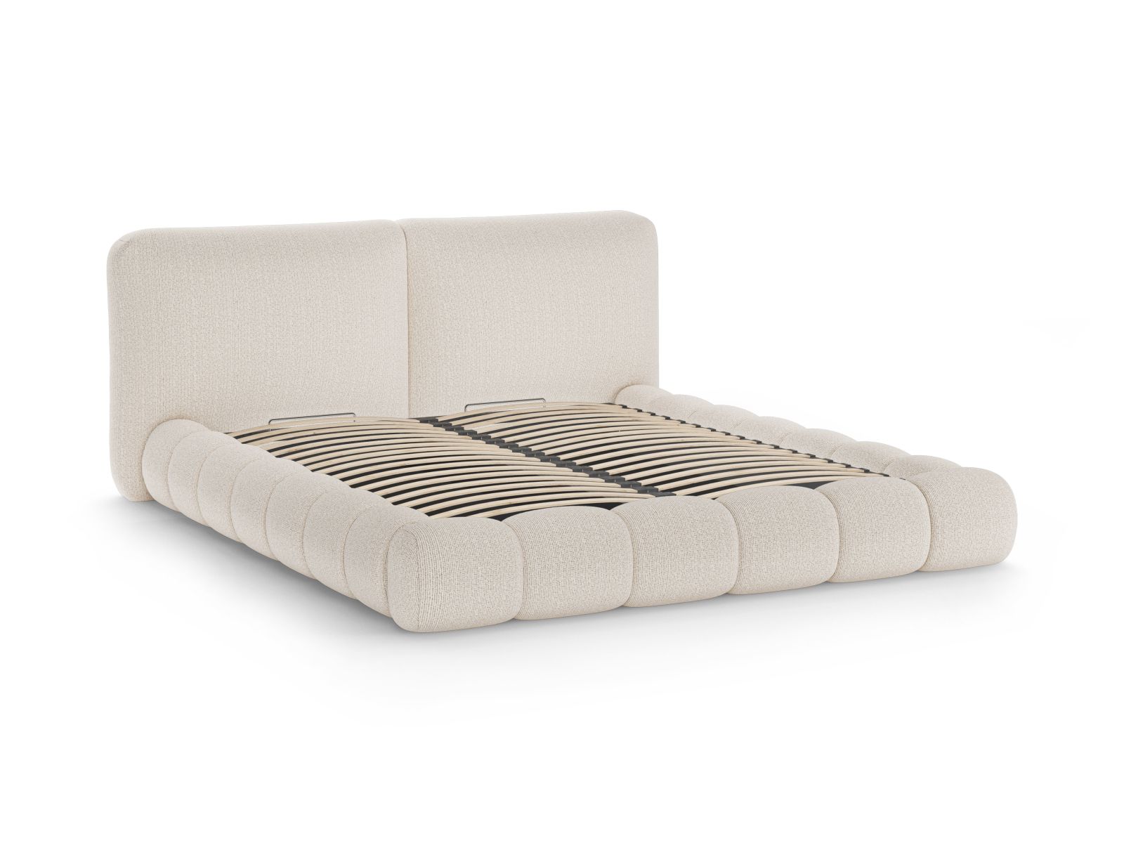 Storage Bed With Headboard, "Solange", 242x236x90
