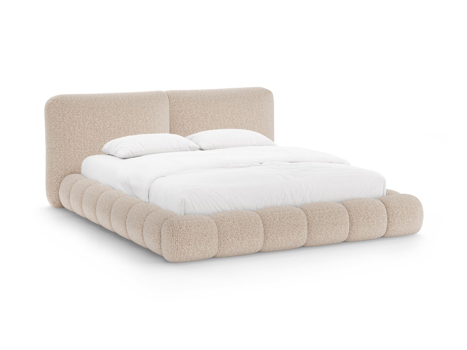 Storage Bed With Headboard, "Solange", 242x236x90