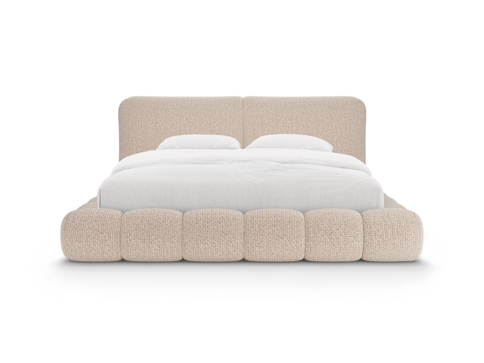 Storage Bed With Headboard, "Solange", 242x236x90