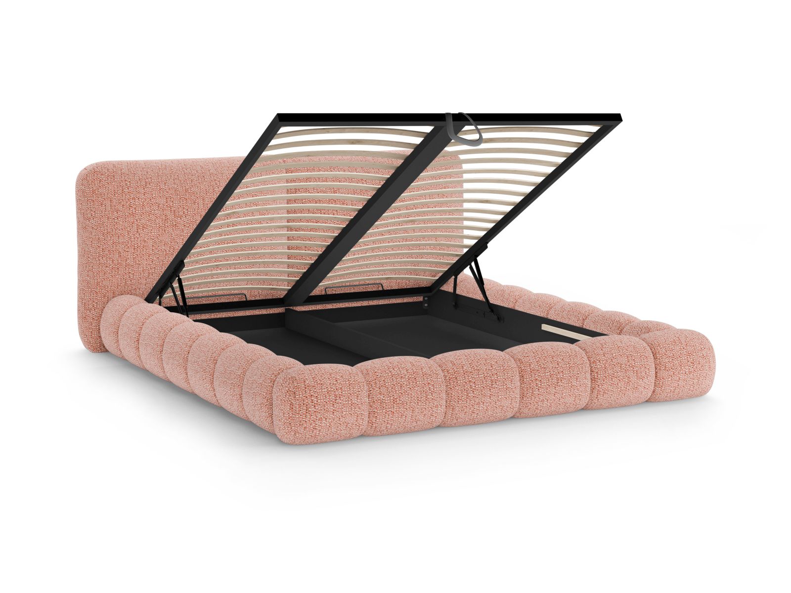 Storage Bed With Headboard, "Solange", 242x236x90