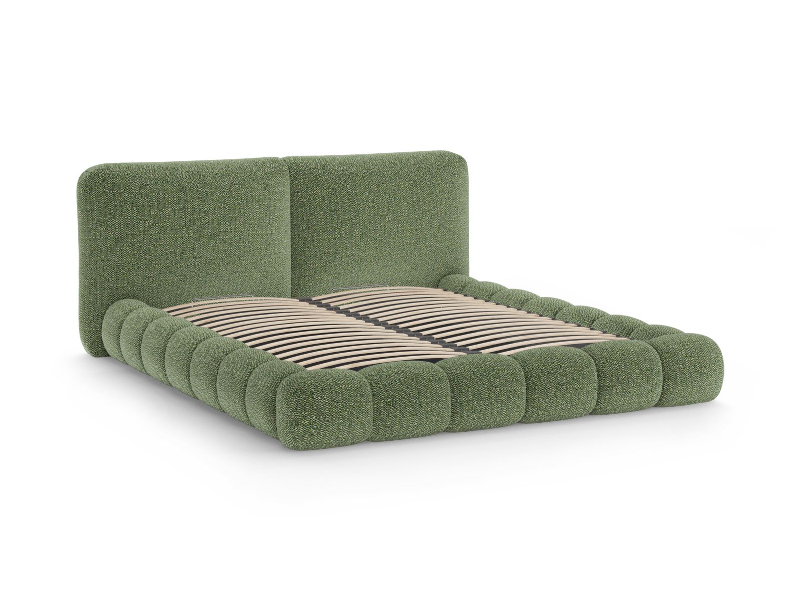 Storage Bed With Headboard, "Solange", 242x236x90