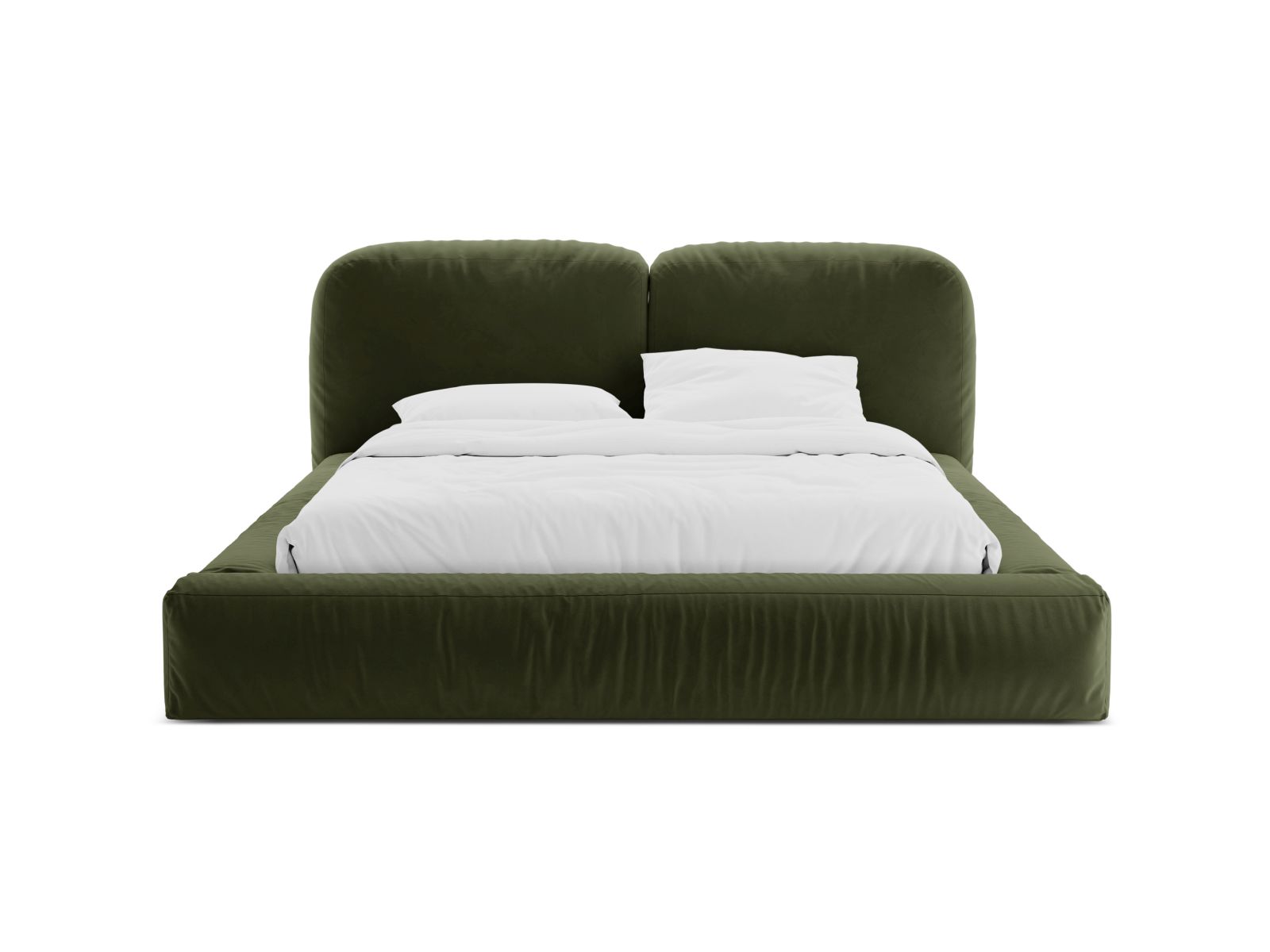 Velvet Storage Bed With Headboard, "Martina", 186x246x101