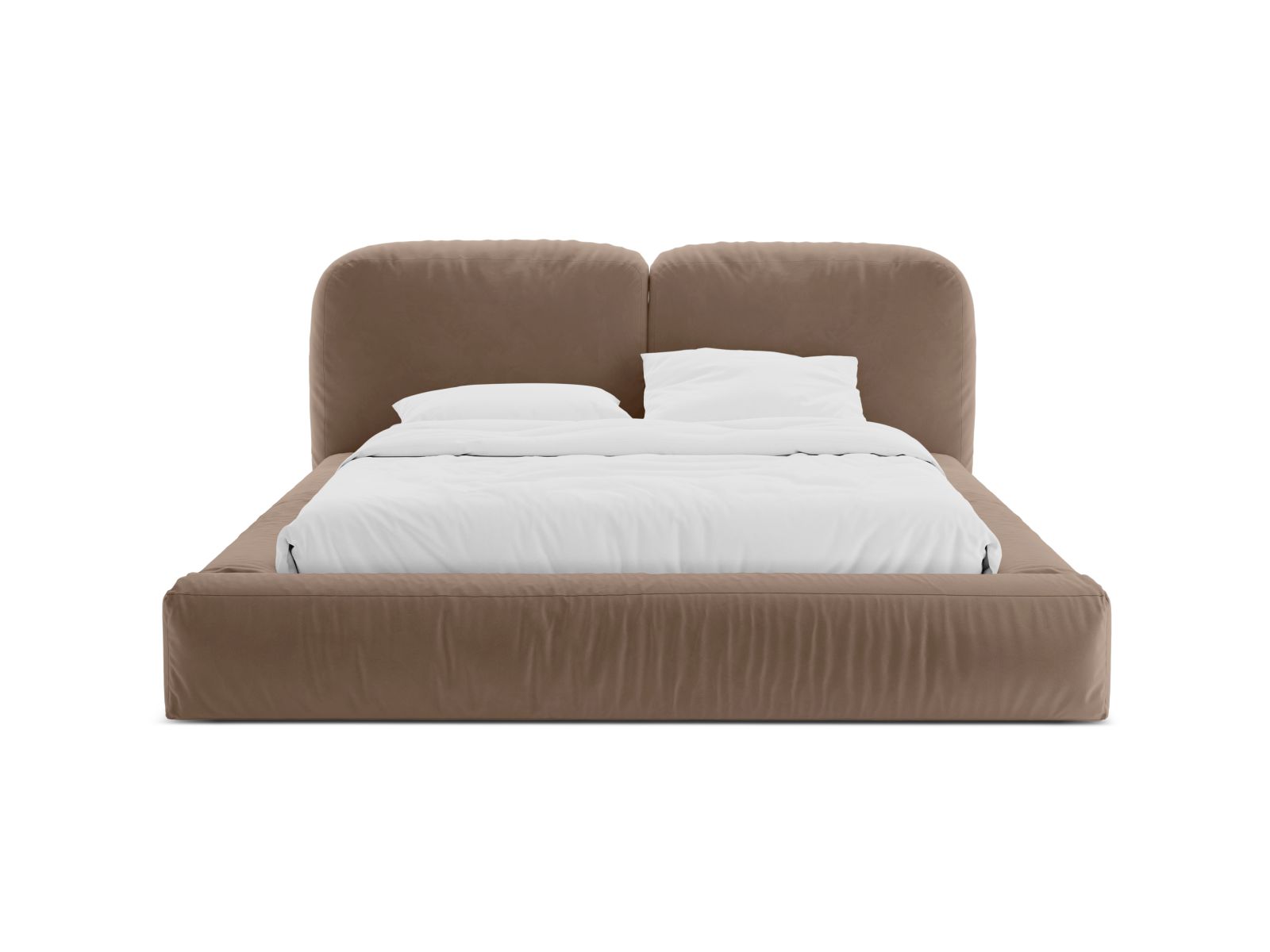 Velvet Storage Bed With Headboard, "Martina", 246x246x101