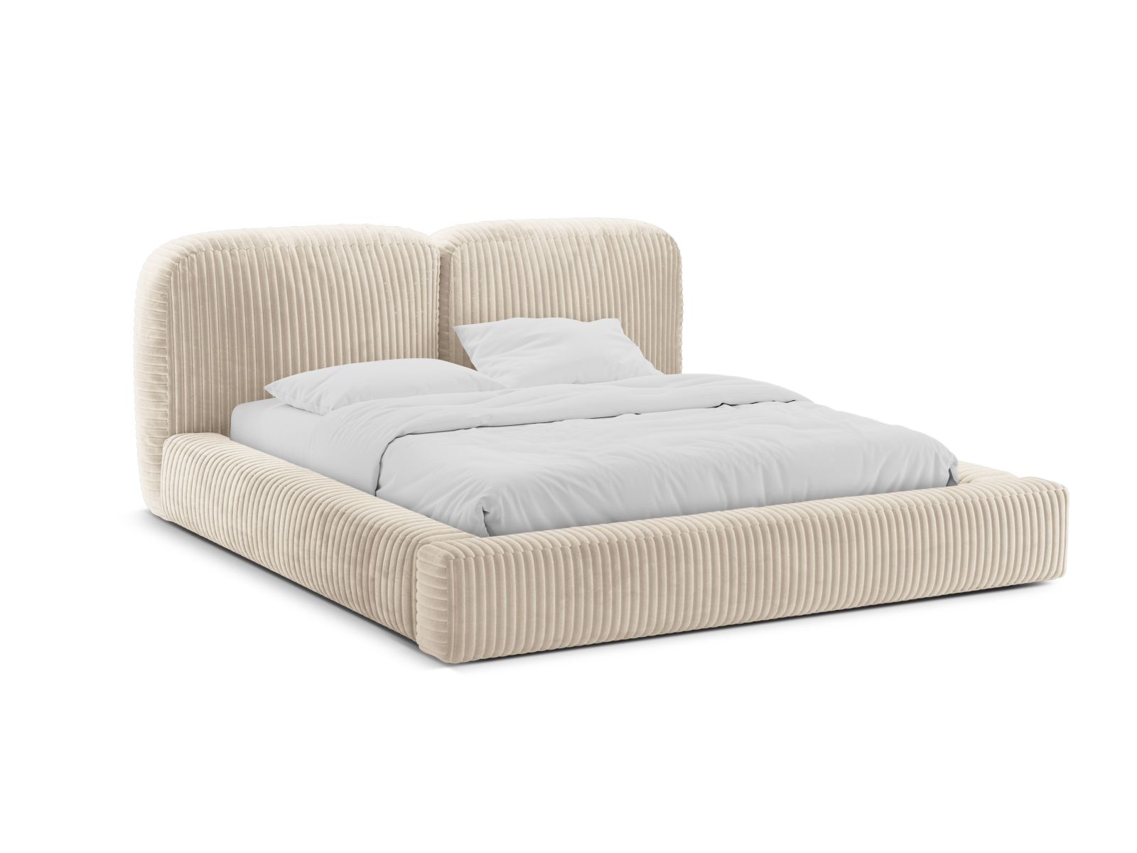 Storage Bed With Headboard, "Martina", 186x246x101