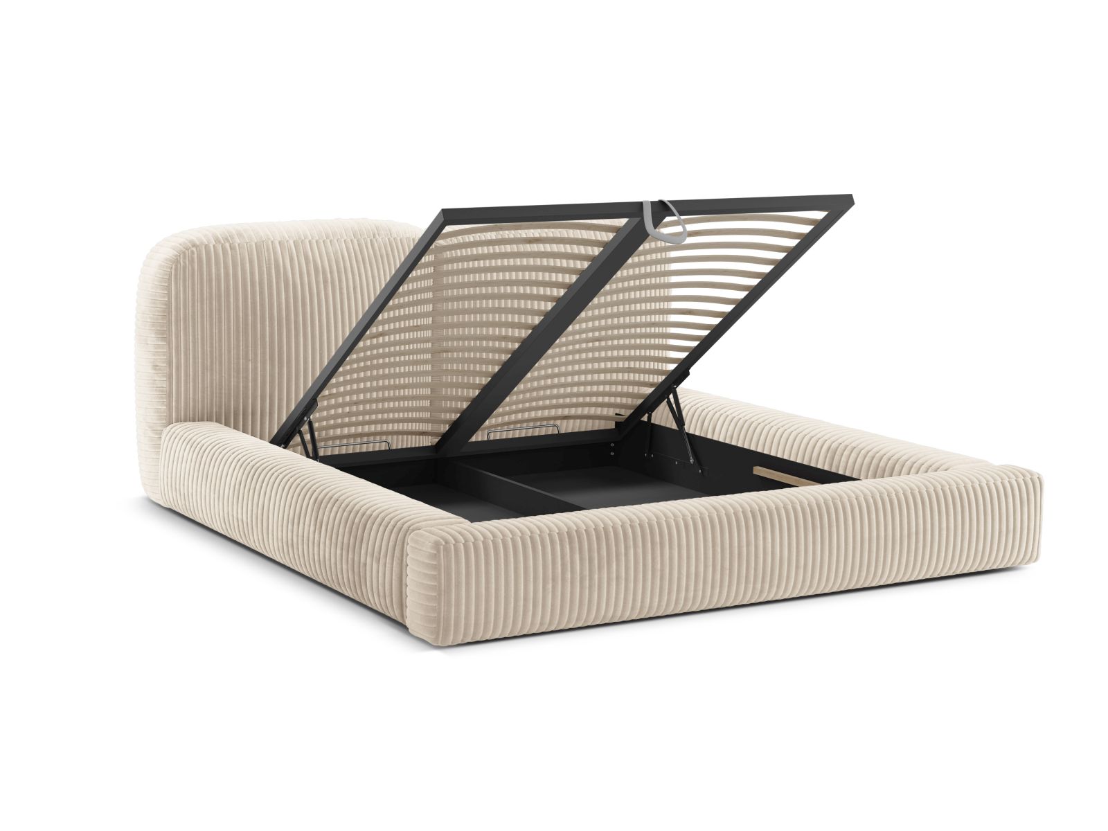 Storage Bed With Headboard, "Martina", 186x246x101