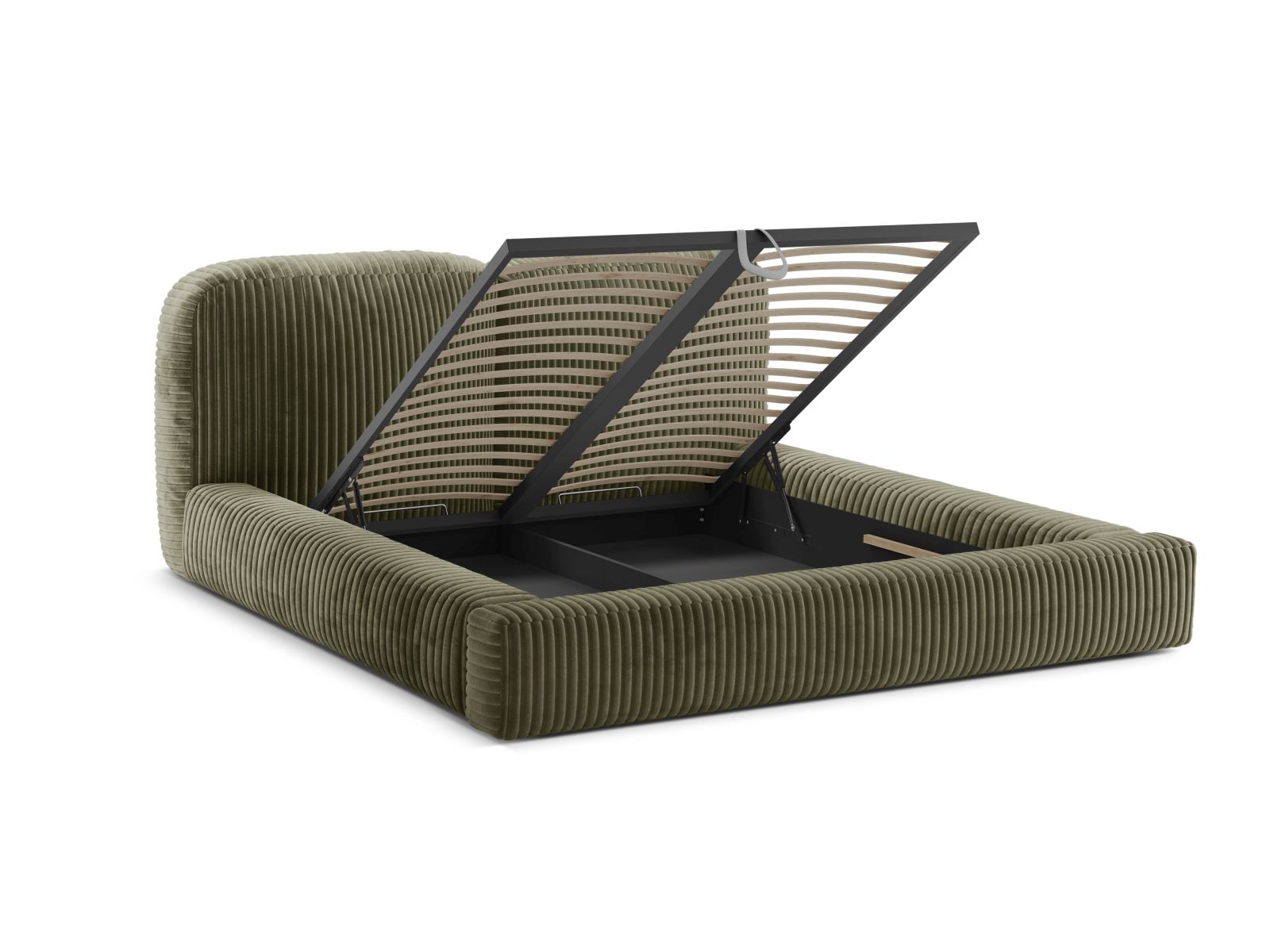 Storage Bed With Headboard, "Martina", 186x246x101