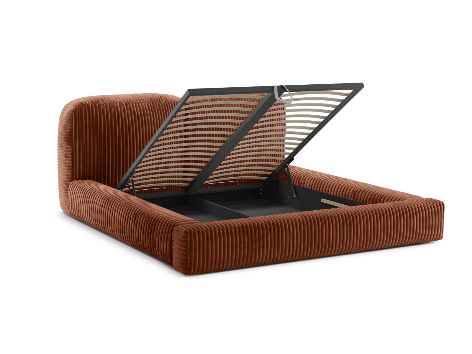Storage Bed With Headboard, "Martina", 186x246x101