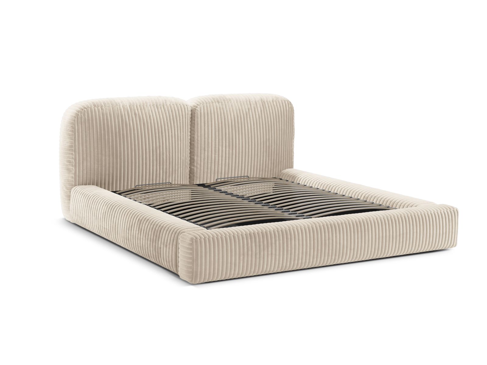 Storage Bed With Headboard, "Martina", 246x246x101