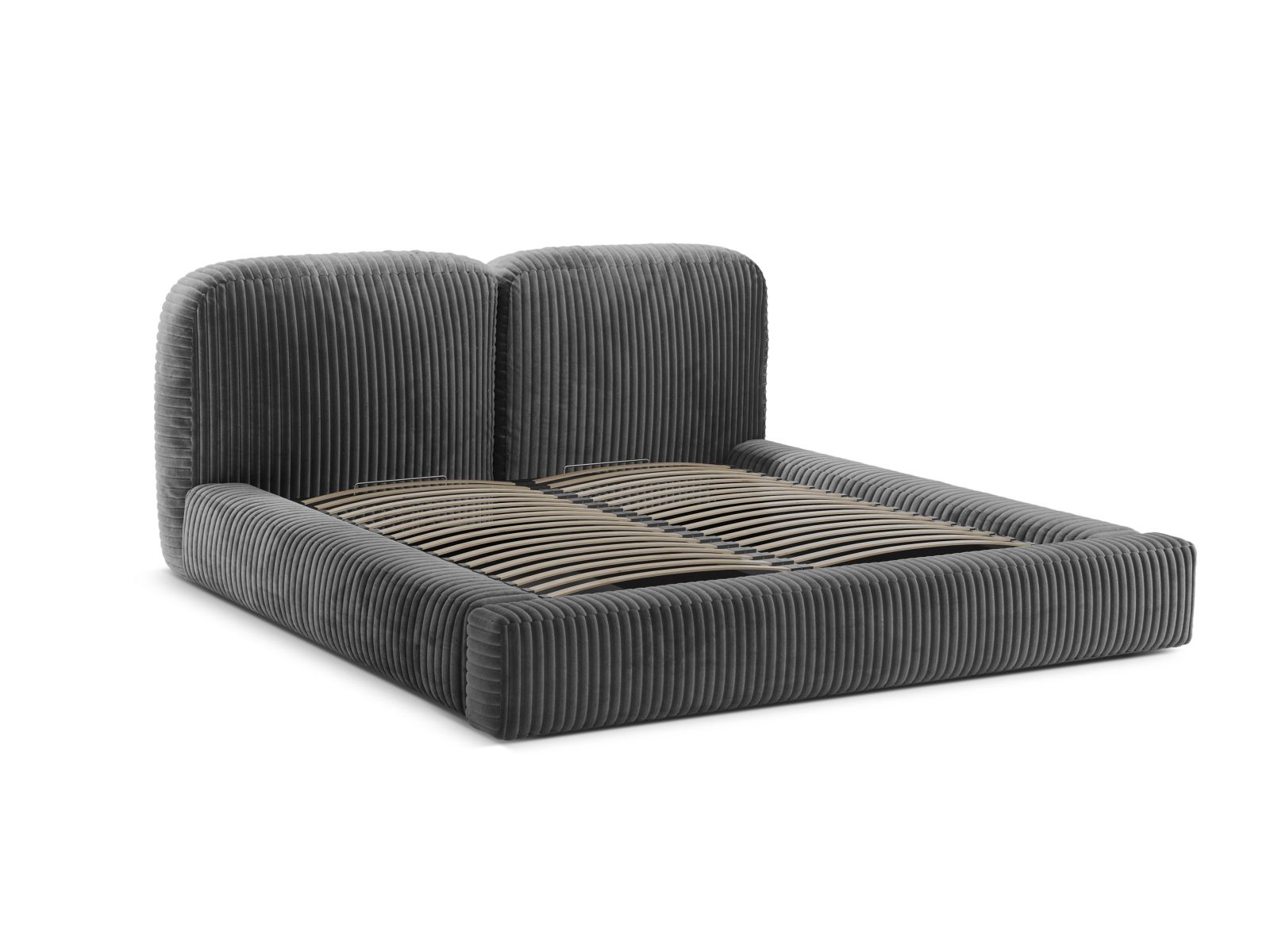 Storage Bed With Headboard, "Martina", 246x246x101