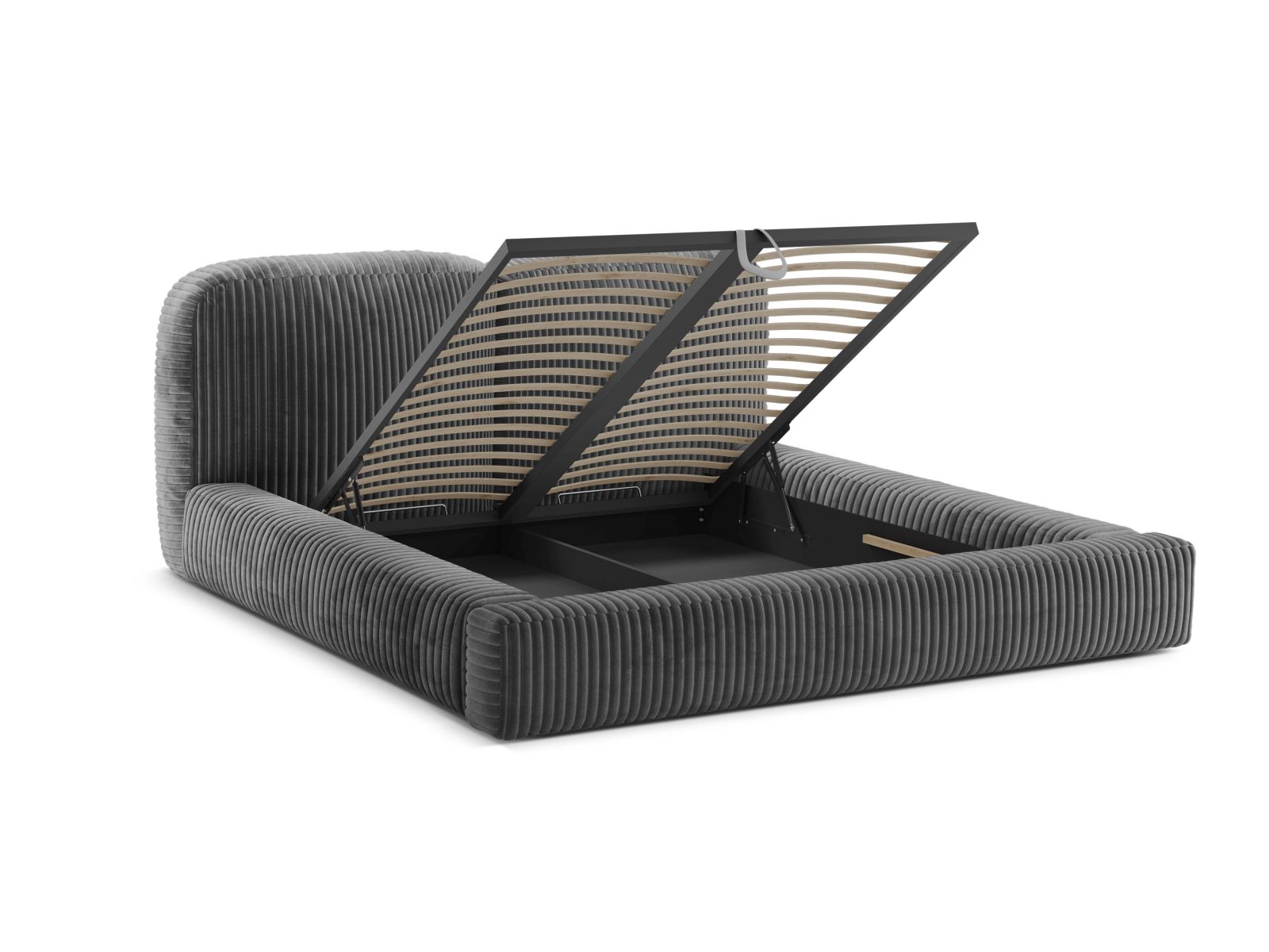 Storage Bed With Headboard, "Martina", 246x246x101