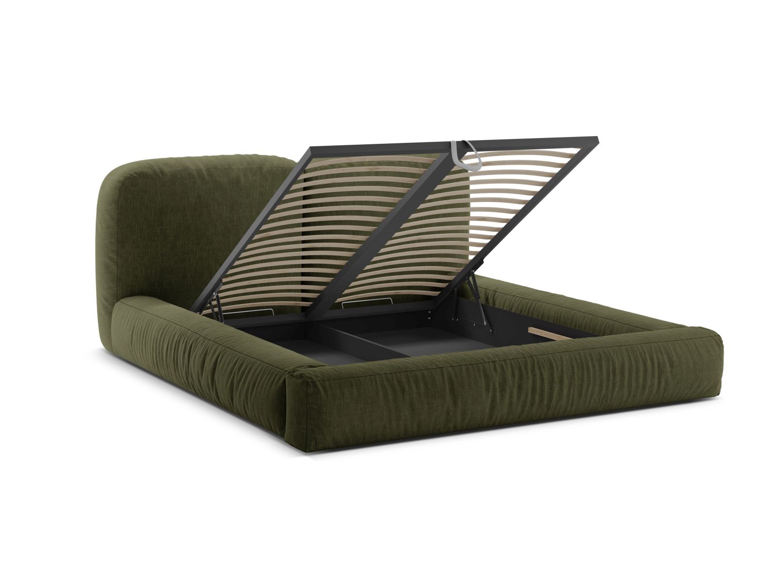 Storage Bed With Headboard, "Martina", 186x246x101