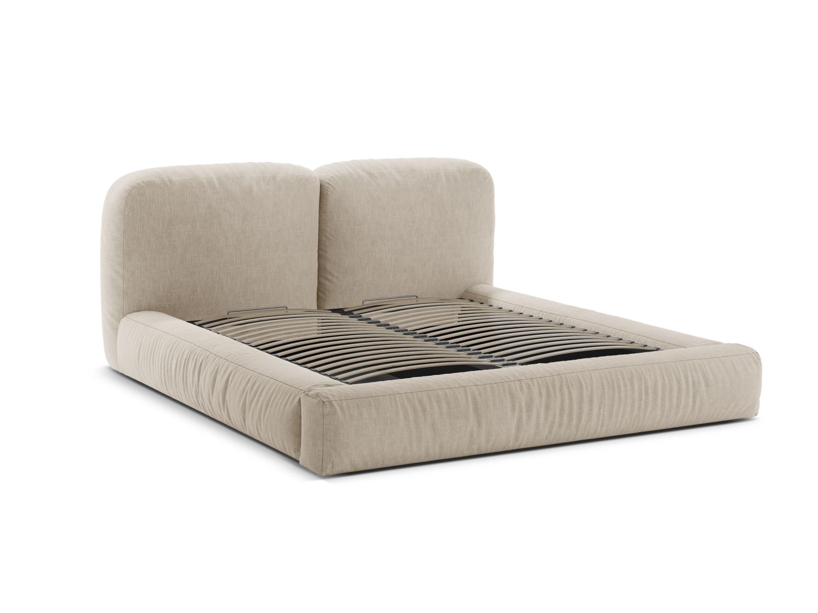 Storage Bed With Headboard, "Martina", 206x246x101