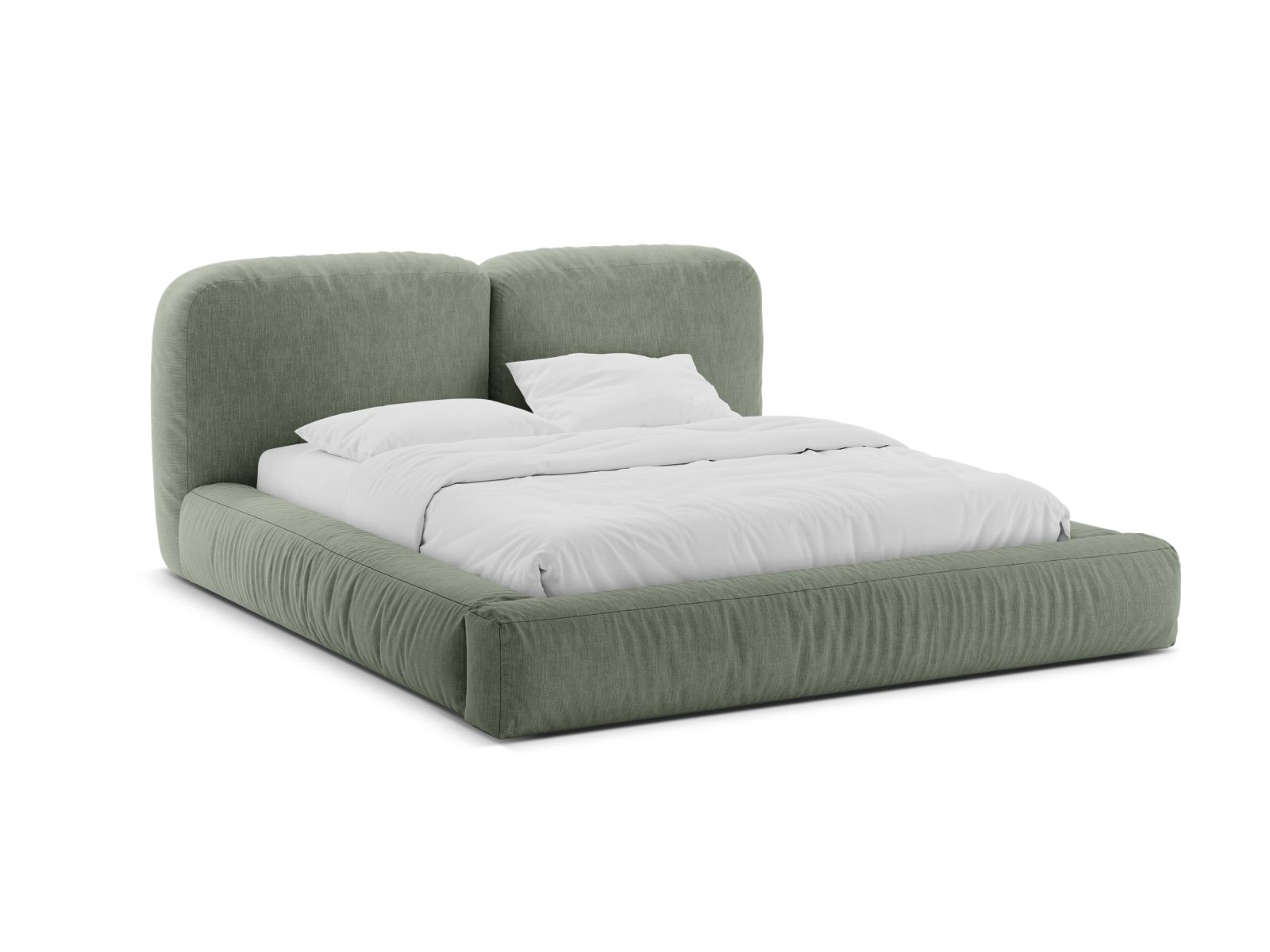 Storage Bed With Headboard, "Martina", 206x246x101