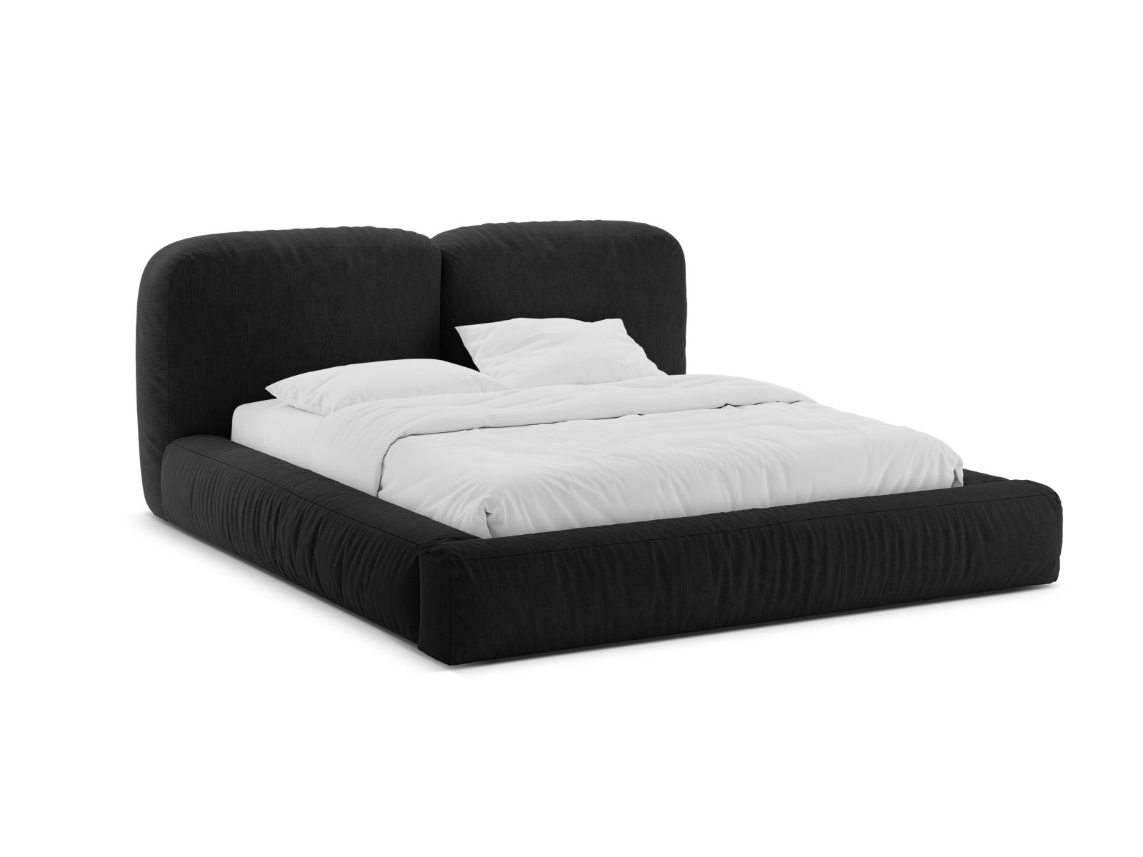 Storage Bed With Headboard, "Martina", 206x246x101