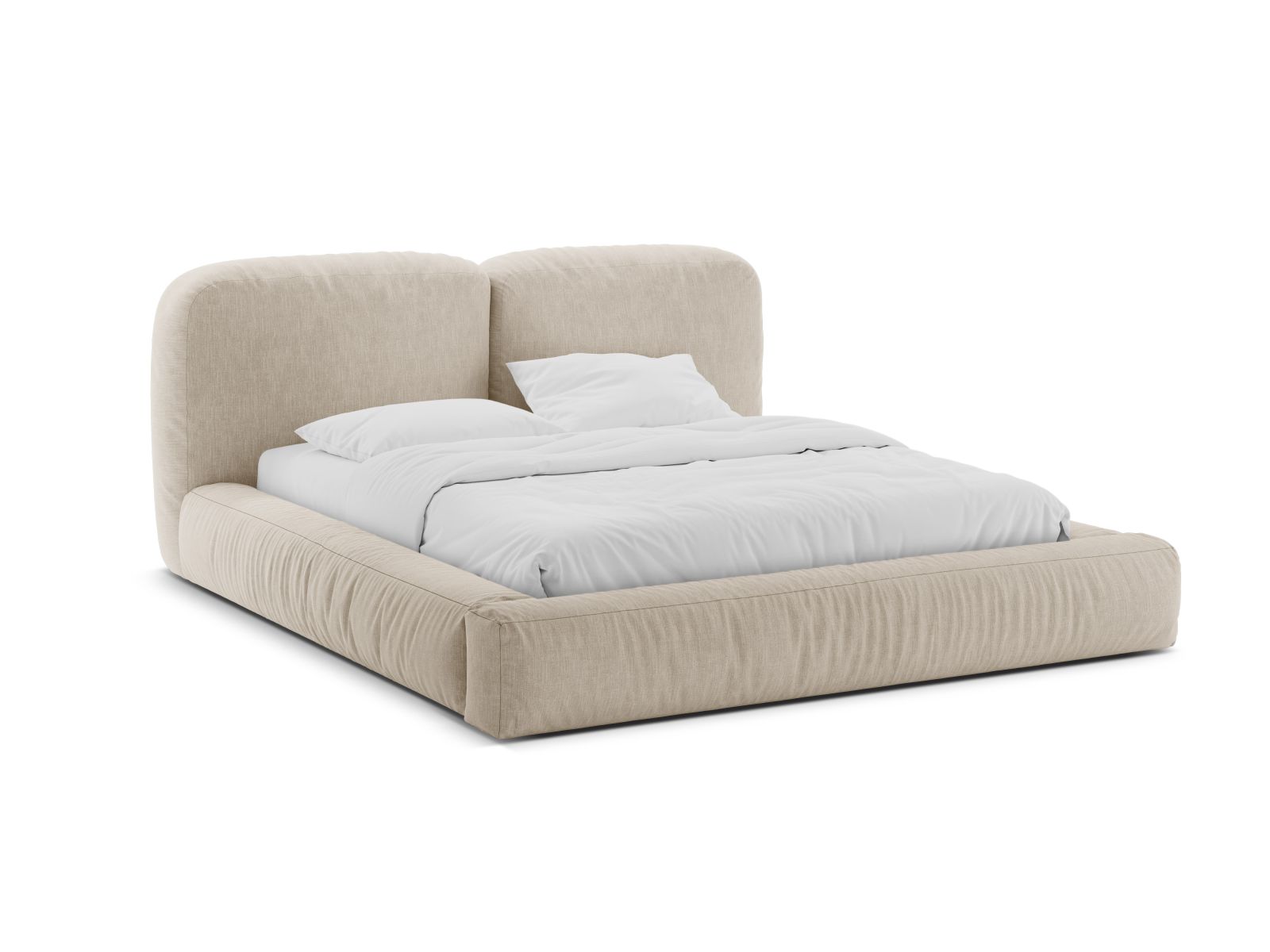 Storage Bed With Headboard, "Martina", 246x246x101