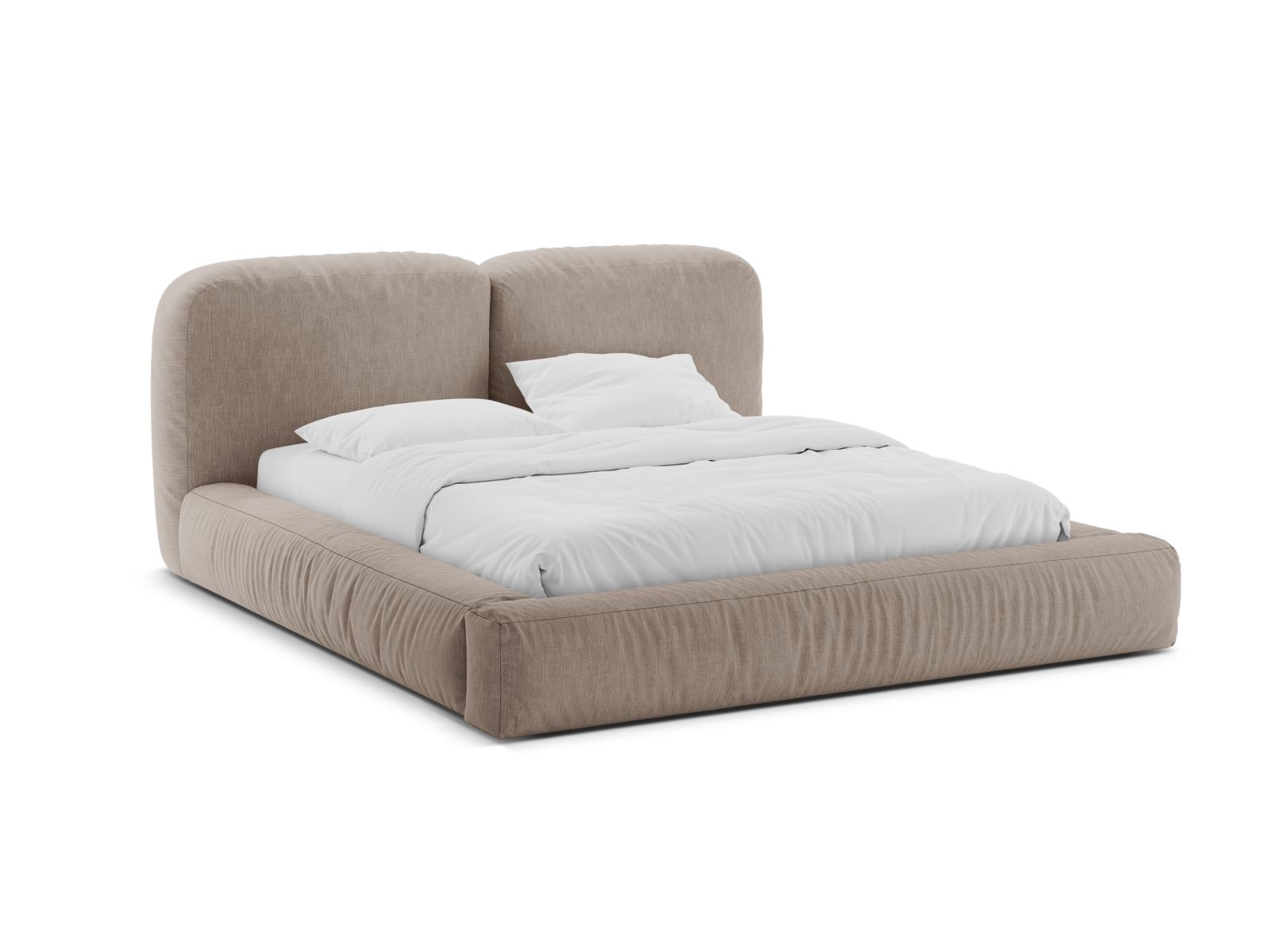 Storage Bed With Headboard, "Martina", 246x246x101
