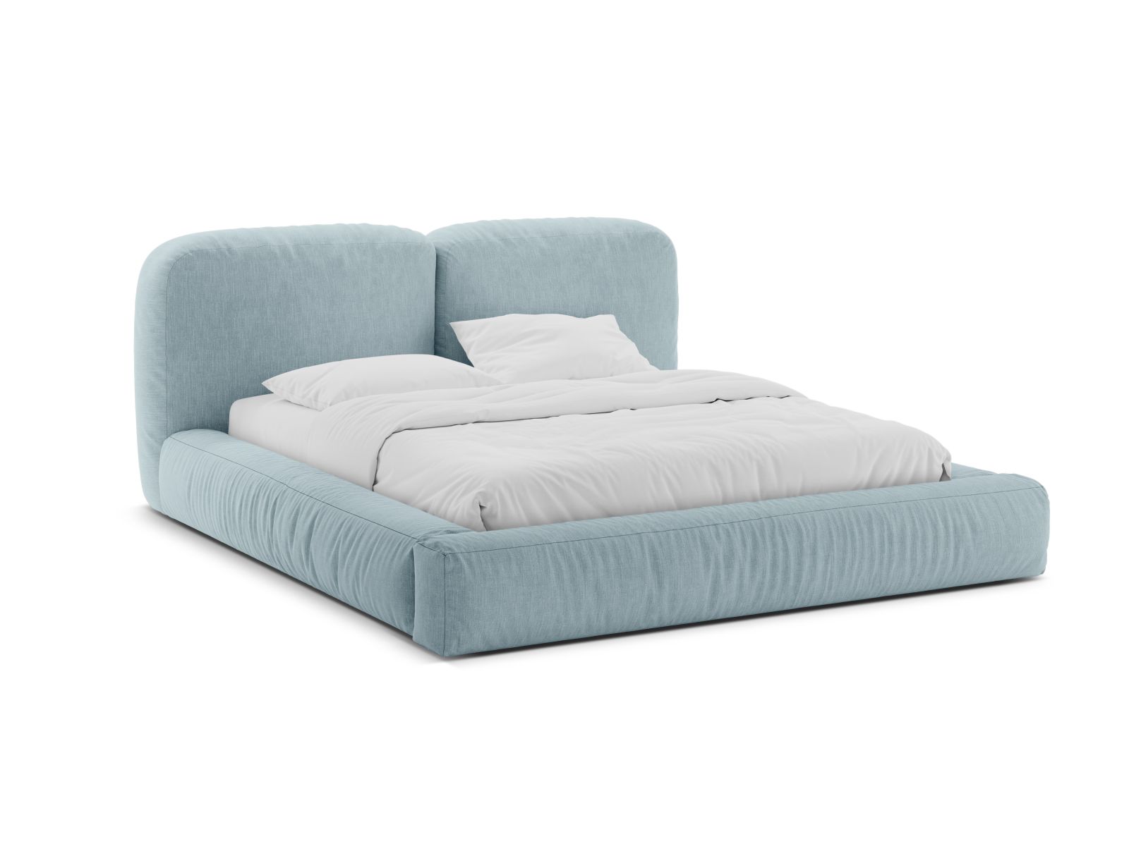 Storage Bed With Headboard, "Martina", 246x246x101