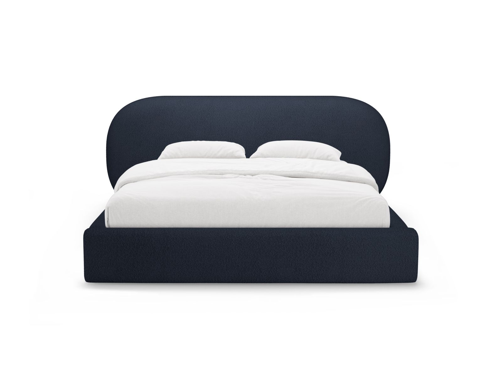 Boucle Storage Bed with Headboard, "Ovalo", 290x234x96