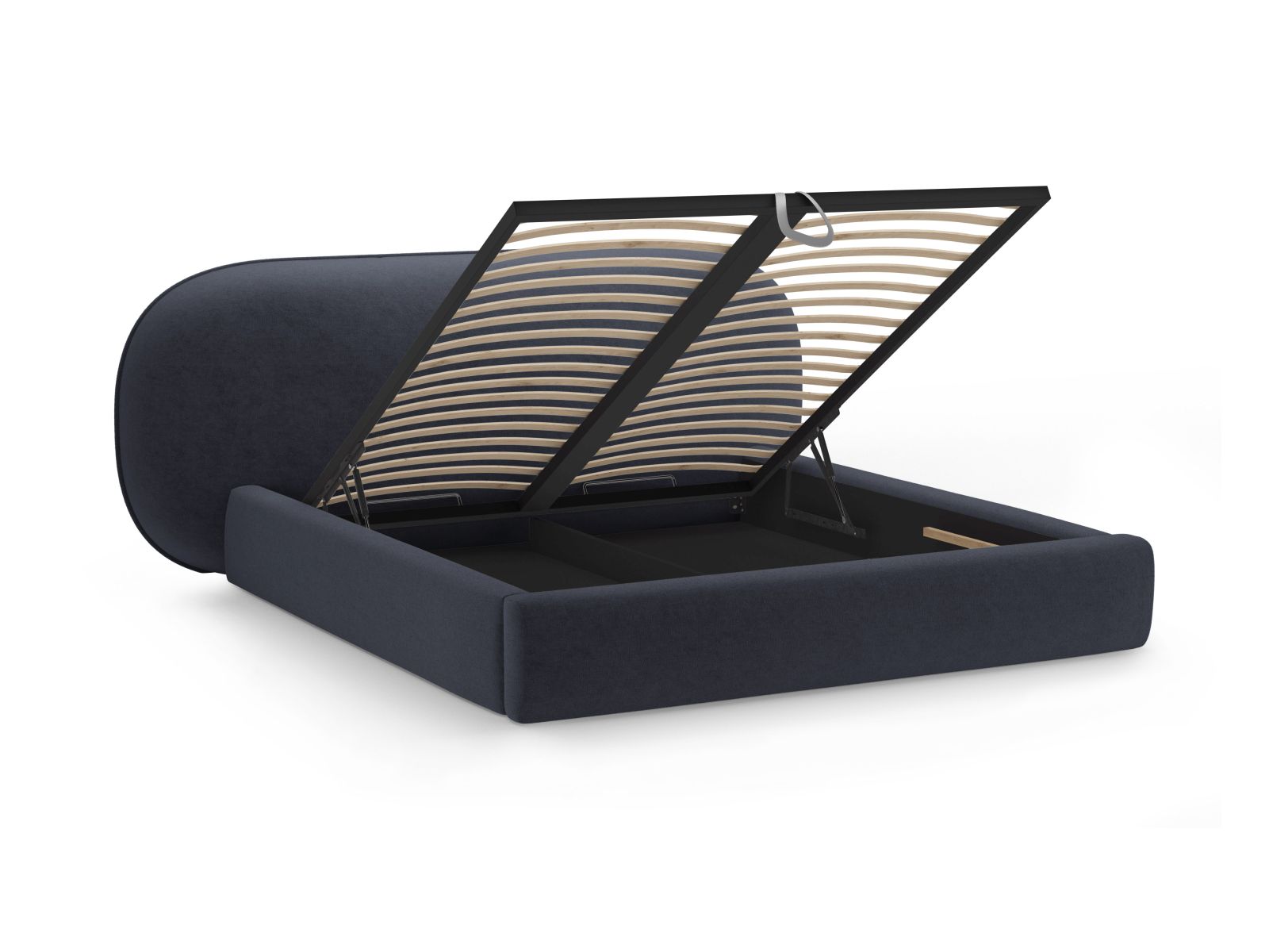 Storage Bed With Headboard, "Ovalo", 230x234x96