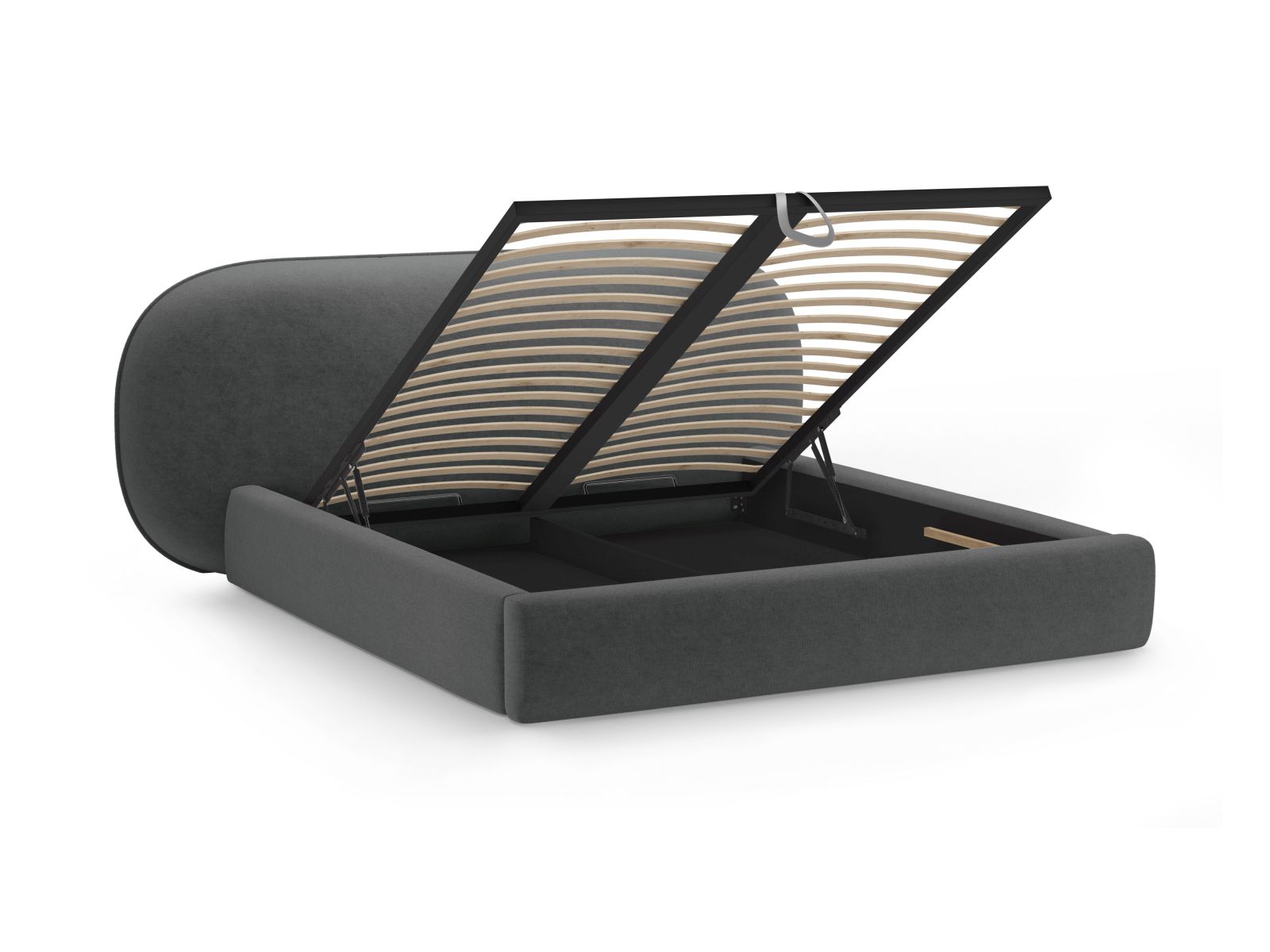 Storage Bed With Headboard, "Ovalo", 250x234x96