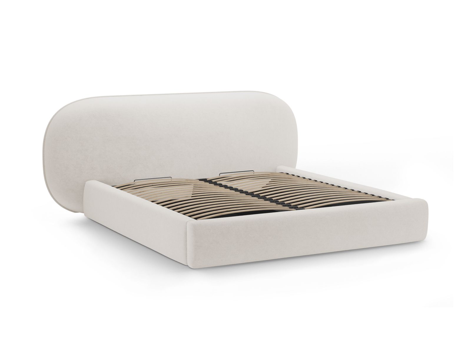 Storage Bed With Headboard, "Ovalo", 270x234x96