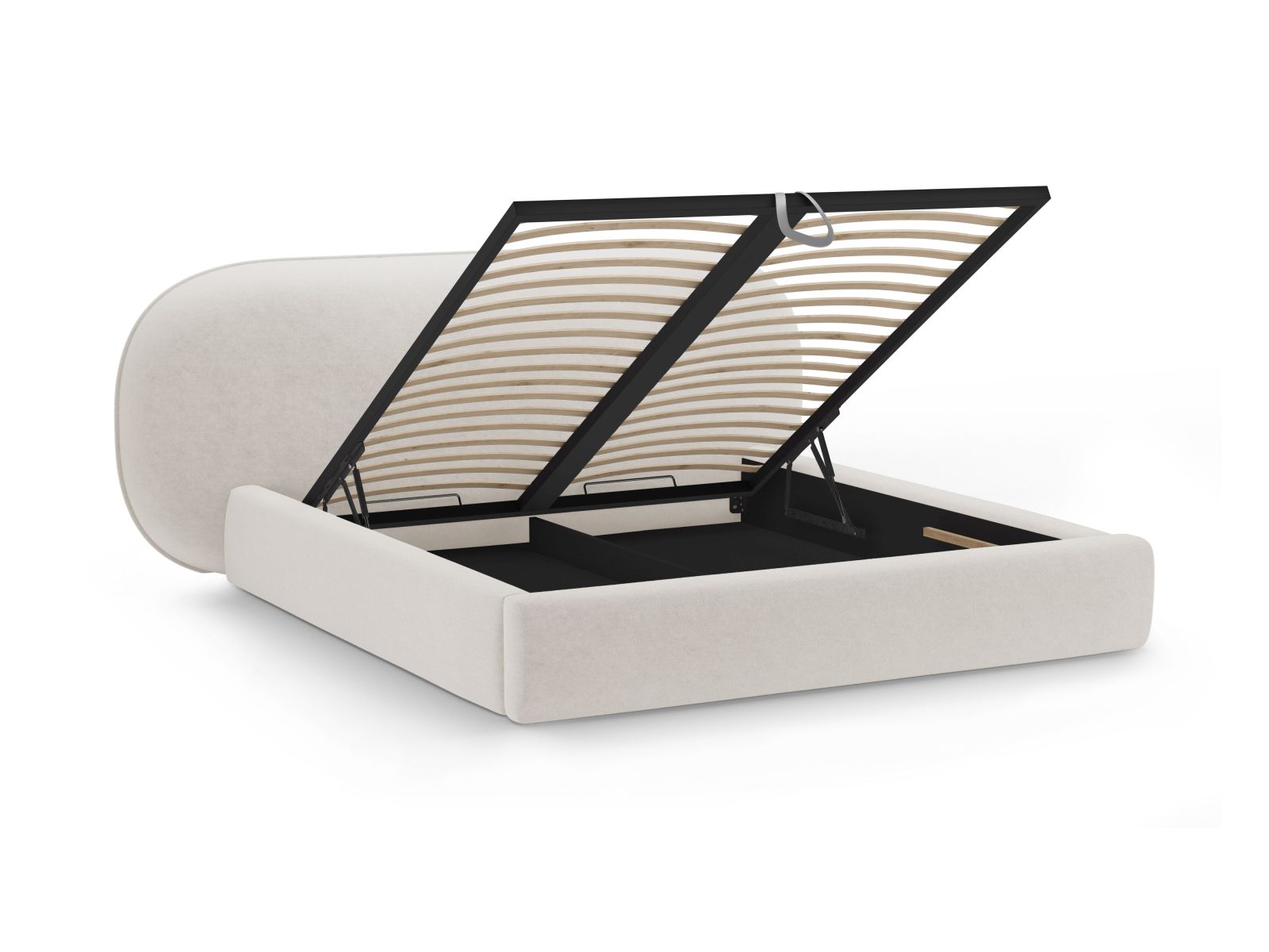 Storage Bed With Headboard, "Ovalo", 270x234x96