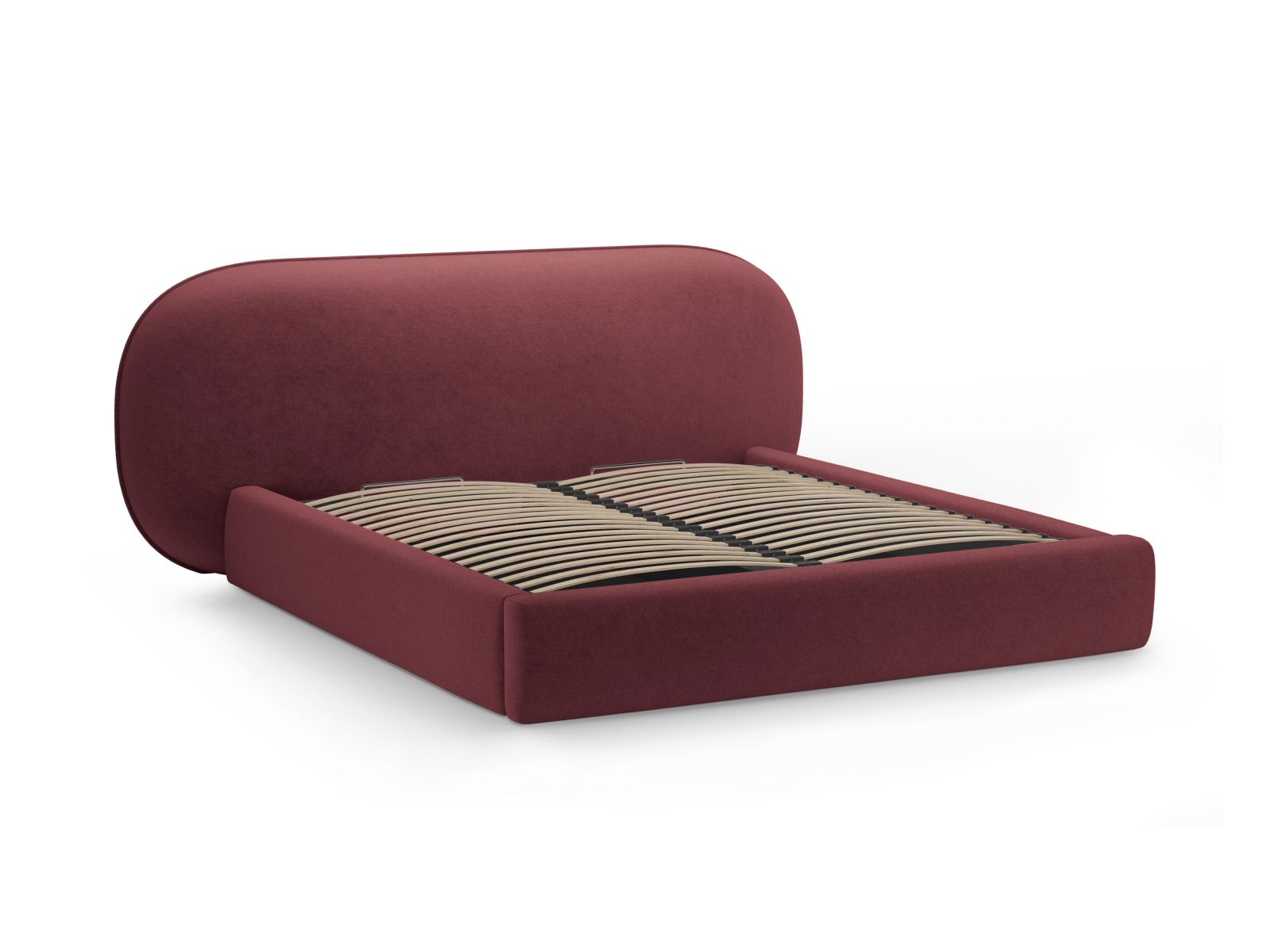 Storage Bed With Headboard, "Ovalo", 270x234x96