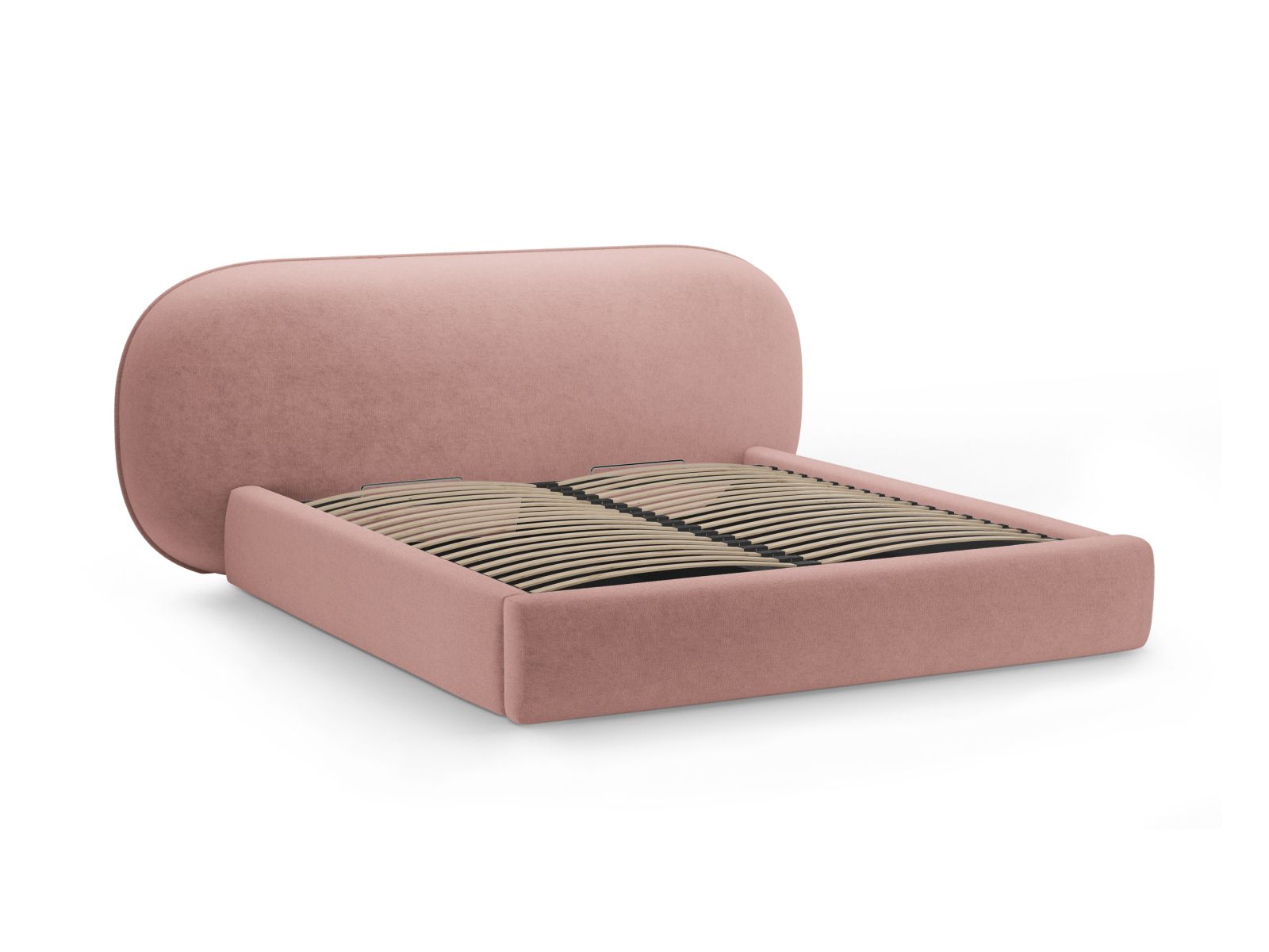 Storage Bed With Headboard, "Ovalo", 270x234x96