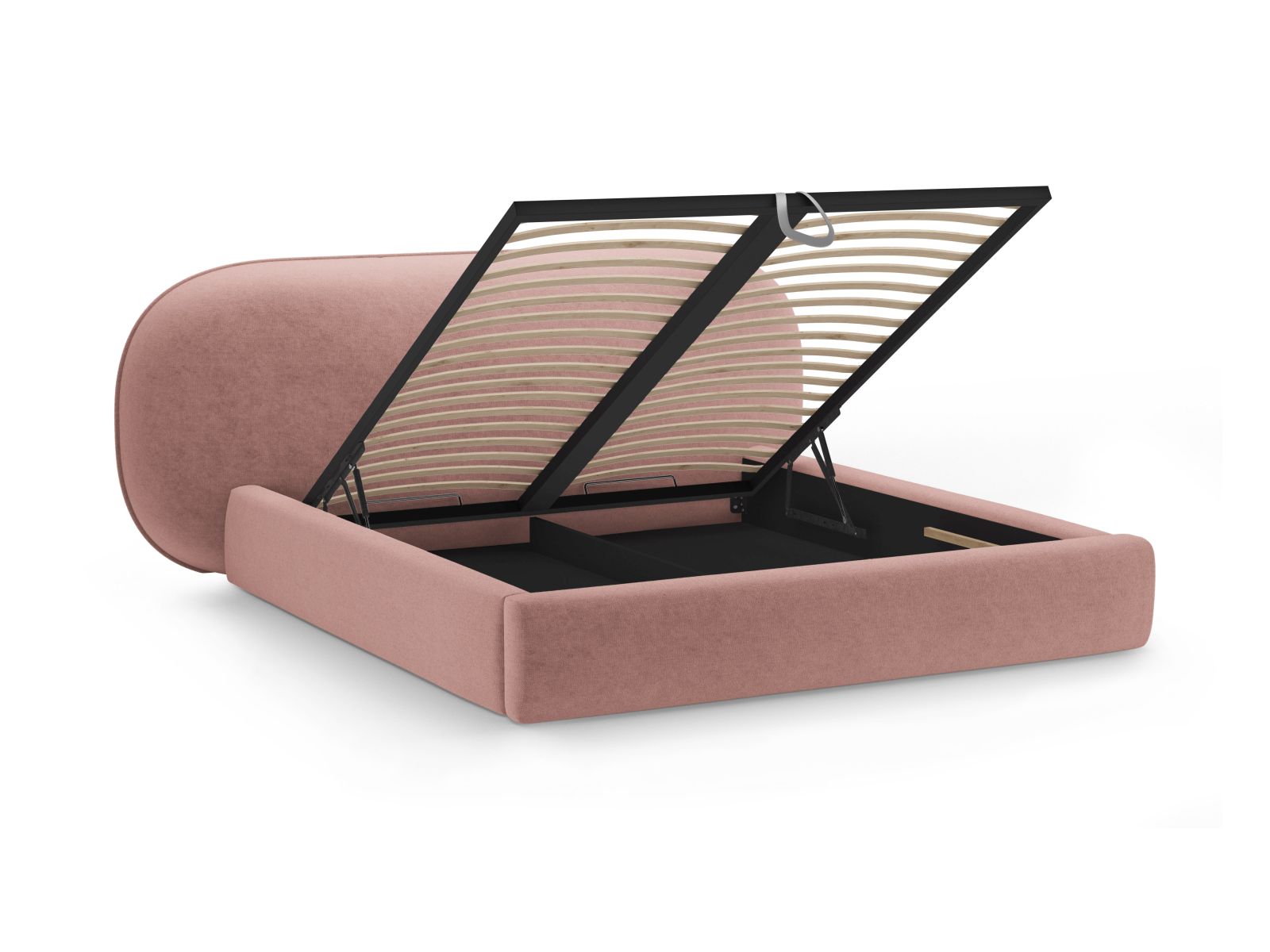 Storage Bed With Headboard, "Ovalo", 270x234x96