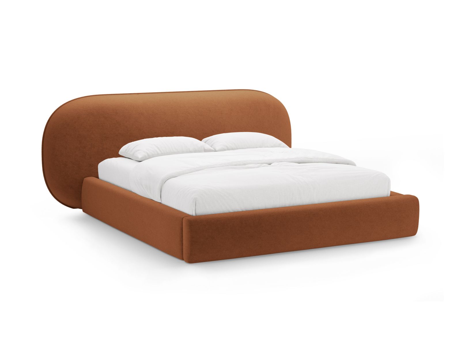 Storage Bed With Headboard, "Ovalo", 270x234x96