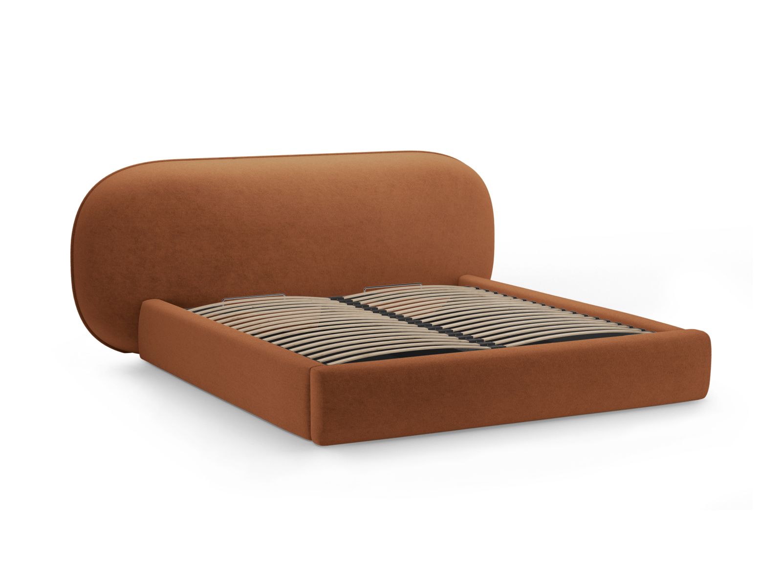 Storage Bed With Headboard, "Ovalo", 270x234x96