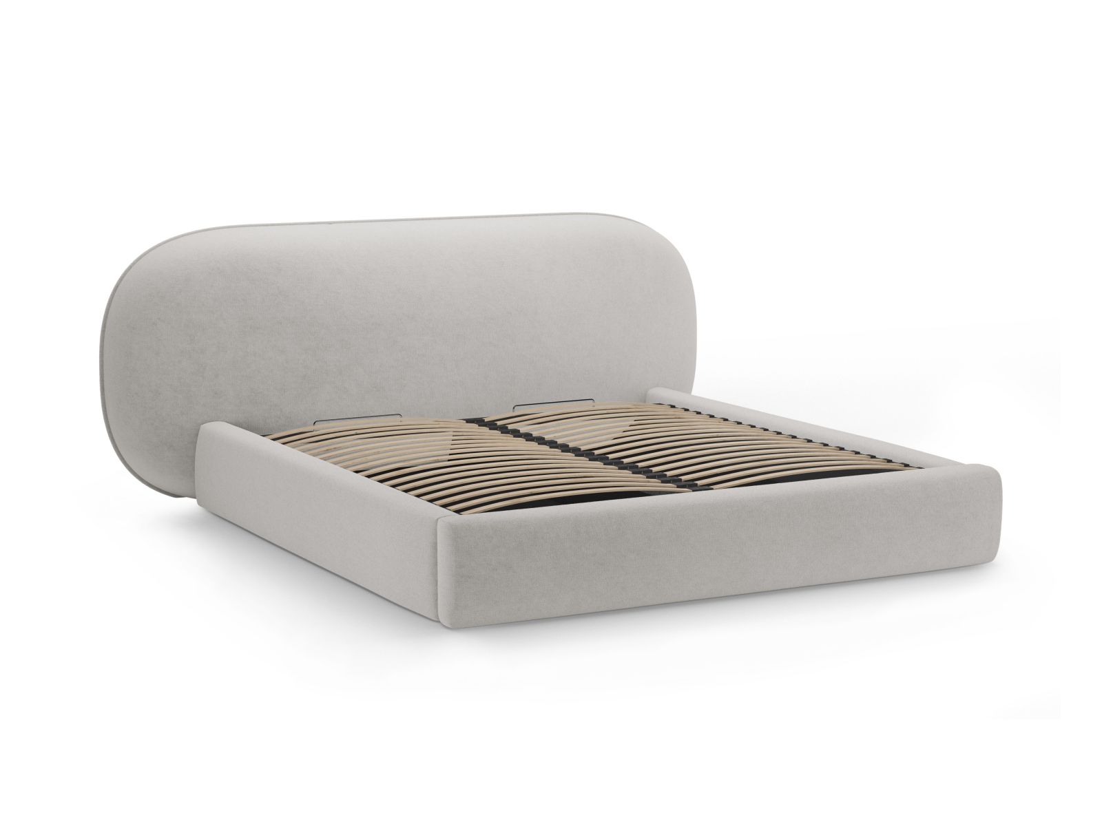 Storage Bed With Headboard, "Ovalo", 270x234x96